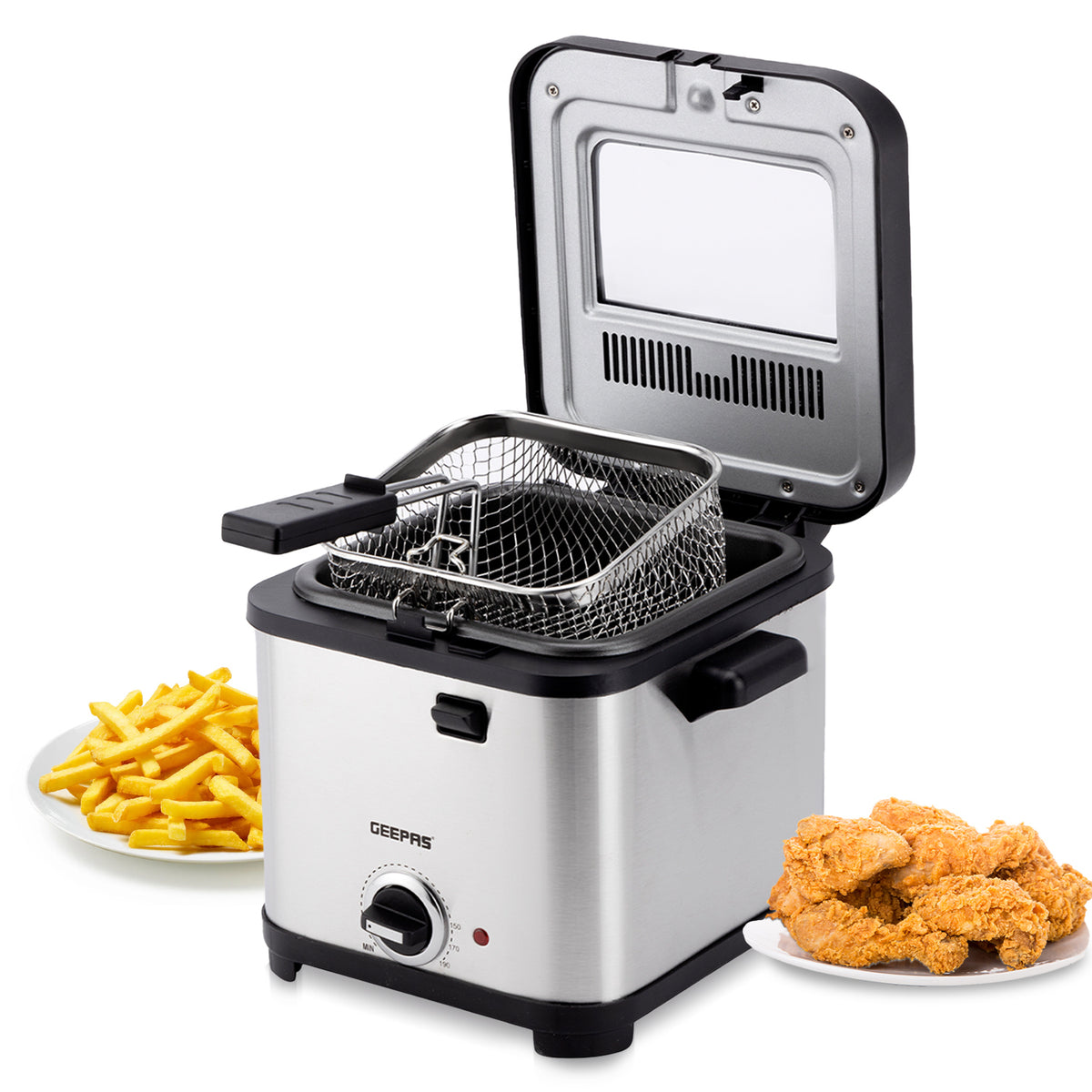 1.5L Stainless Steel Deep Fat Fryer With Viewing Window