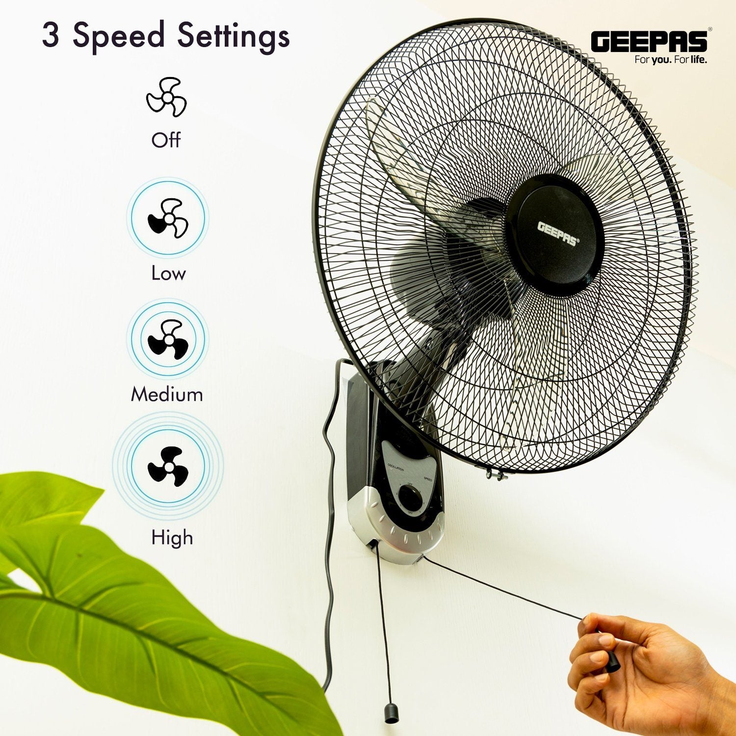 18-Inch Wall Mounted Fan Fan Geepas | For you. For life.