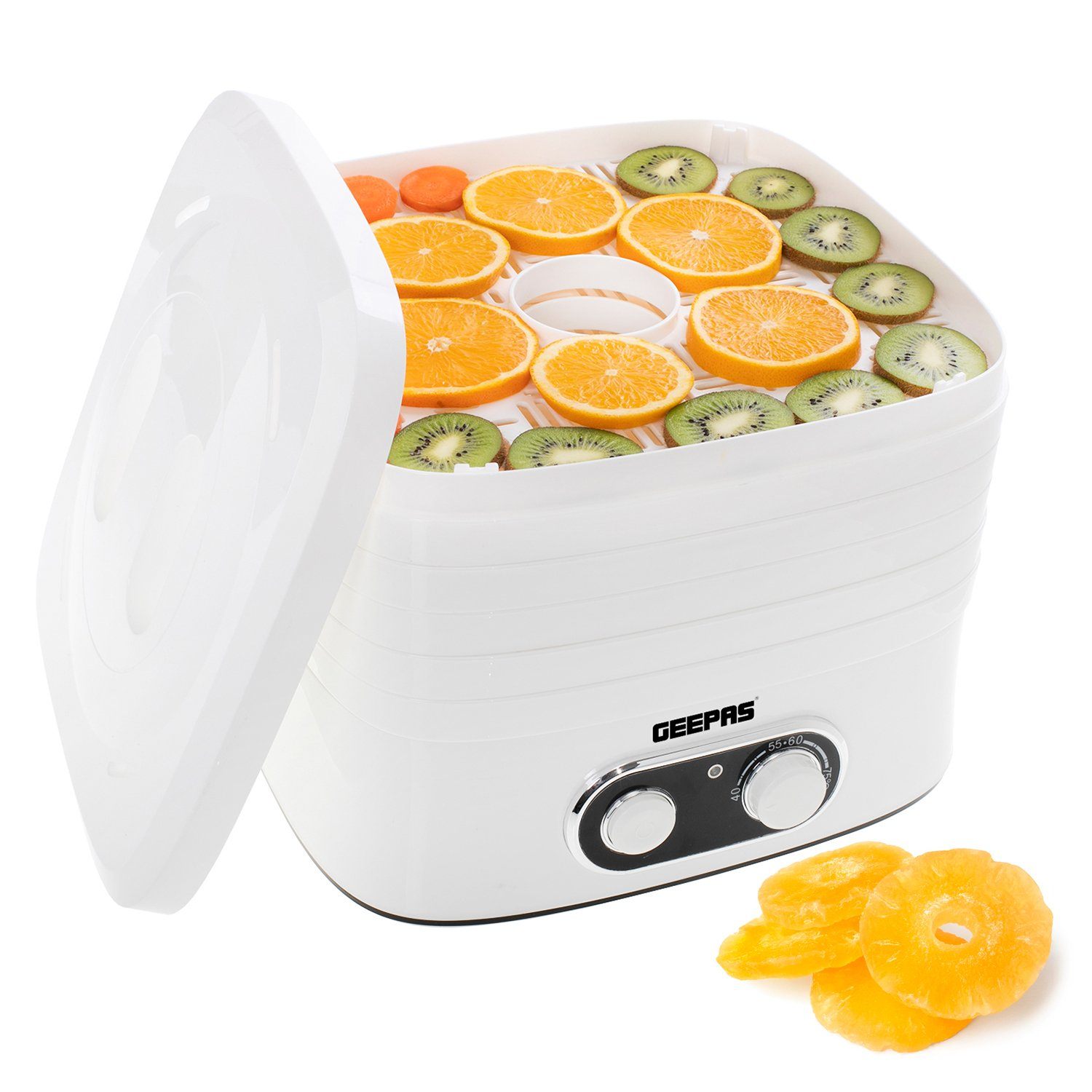 240W Food Dehydrator, BPA-Free Food Dryer with 5 Large Trays Specialty Appliances Geepas | For you. For life.