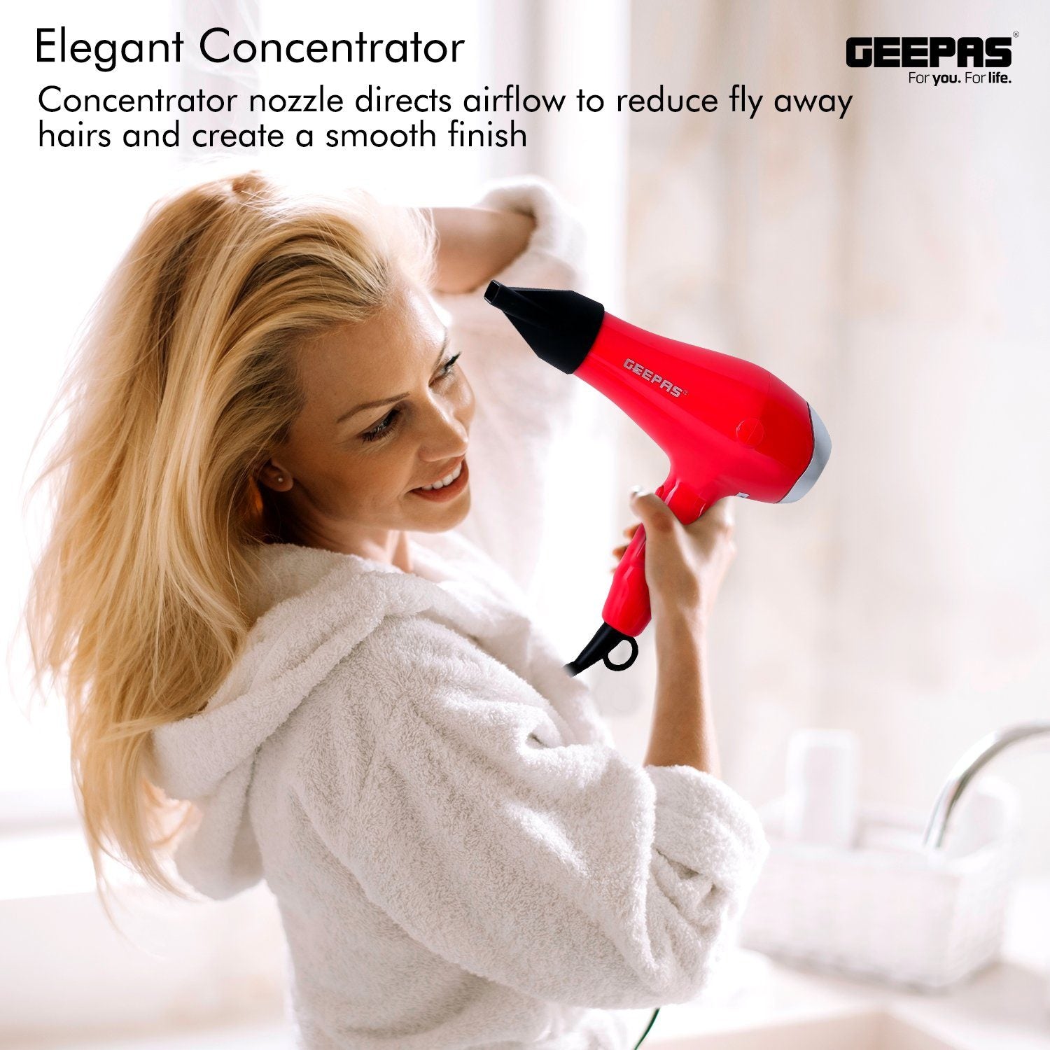 1500W Powerful Hair Dryer Hair Dryer Geepas | For you. For life.