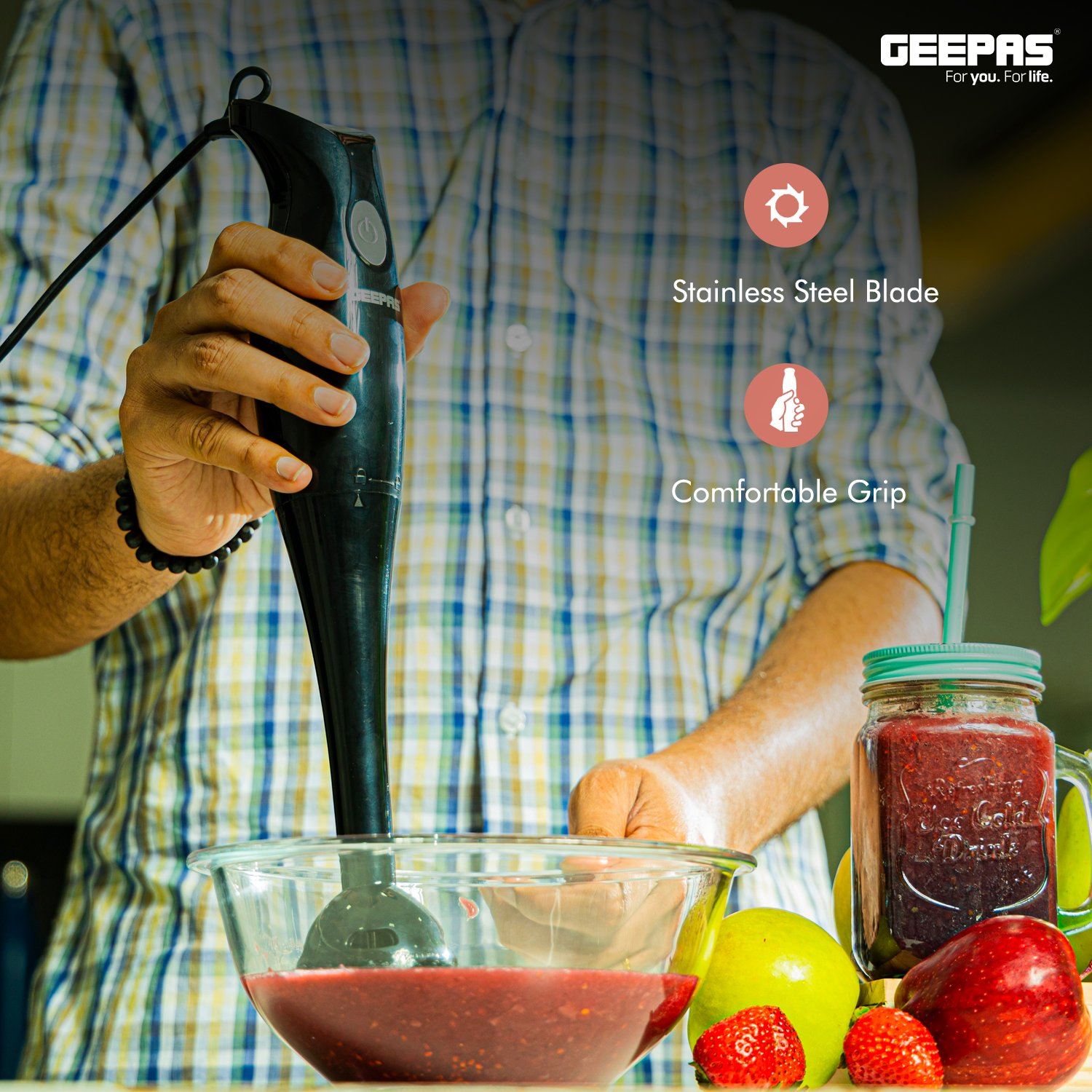 200W Hand Blender Hand Blender Geepas | For you. For life.
