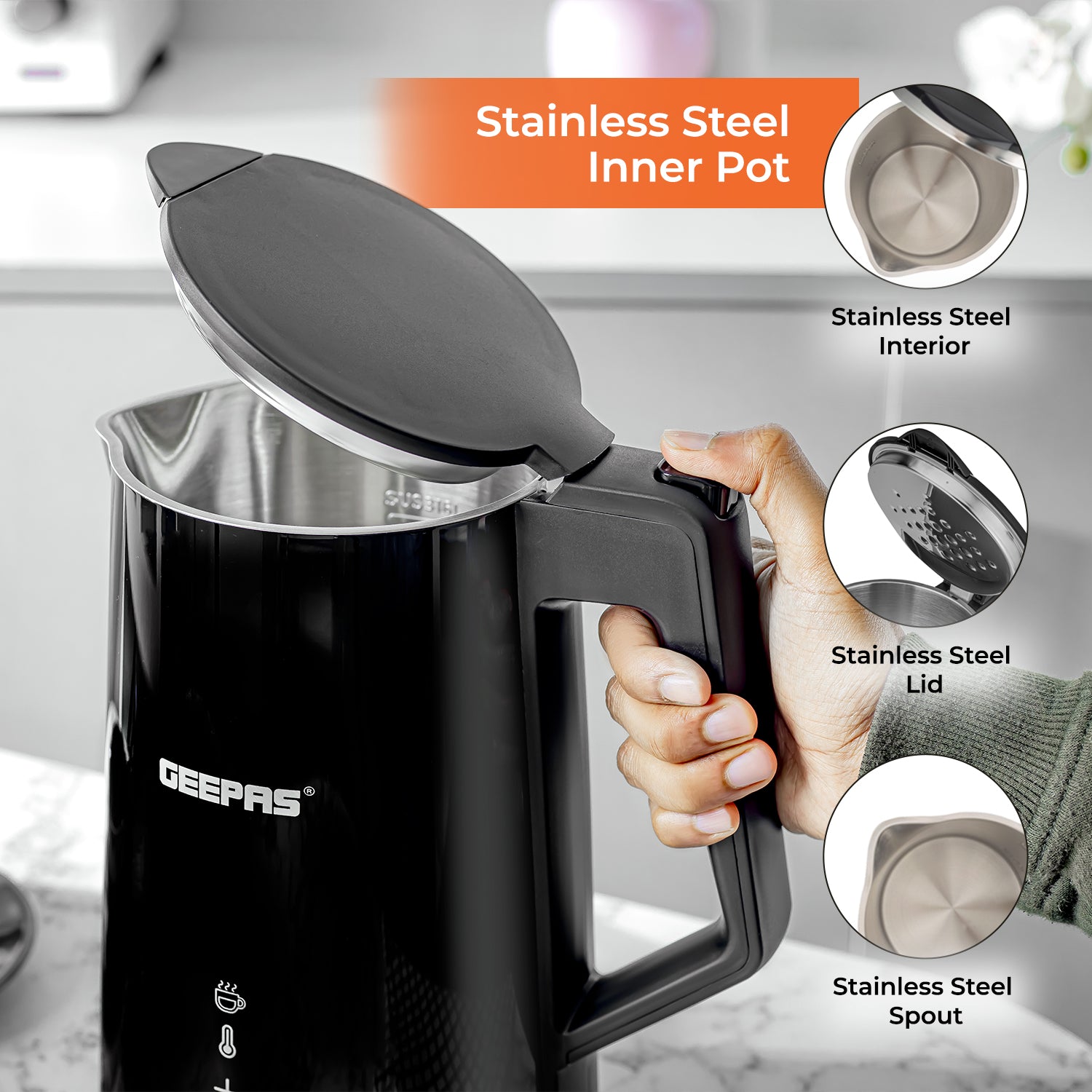 1.7L Digital LED Smart Touchscreen Electric Kettle