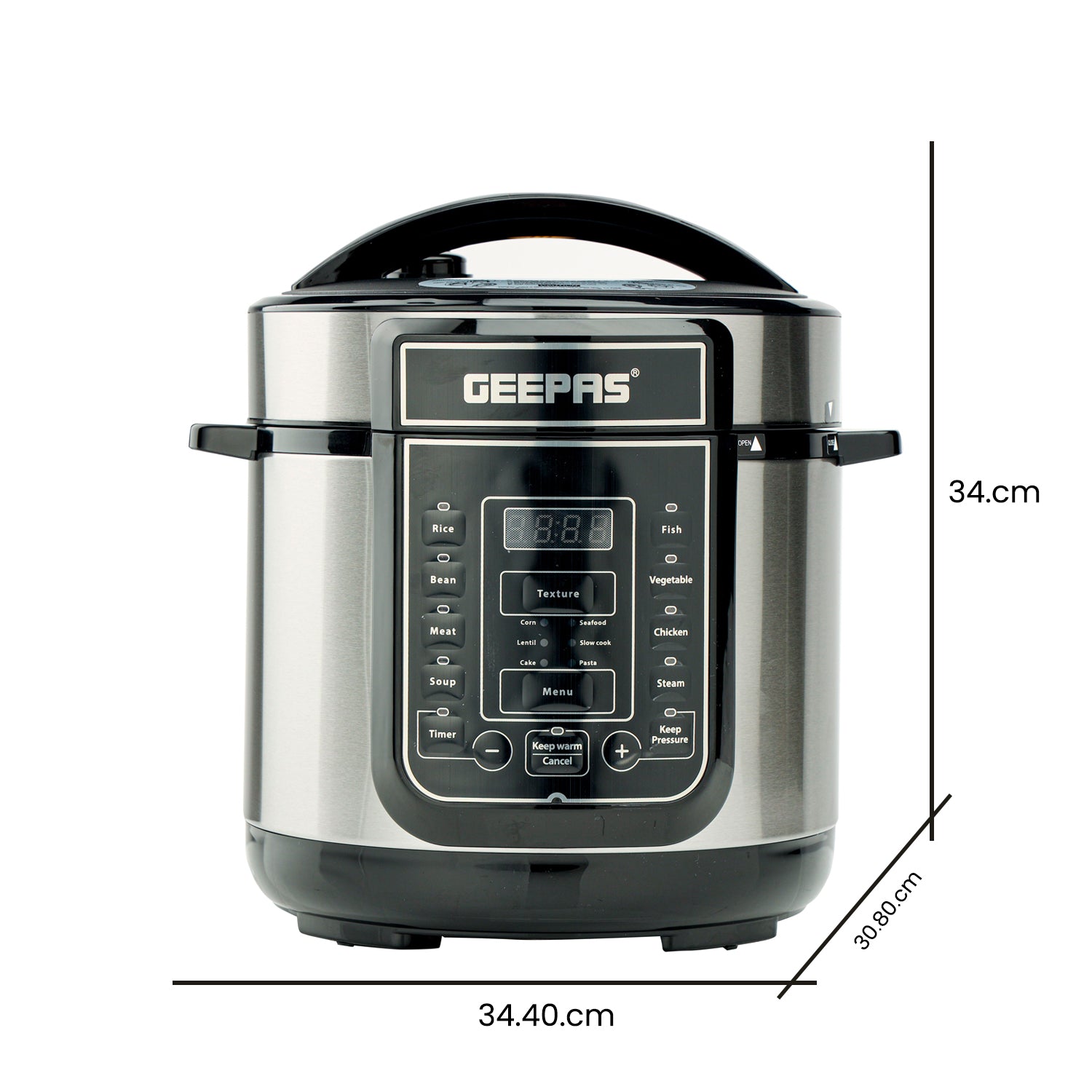 1000W Electric Multi Cooker Pressure Cooker, Steamer Multicooker Geepas | For you. For life.