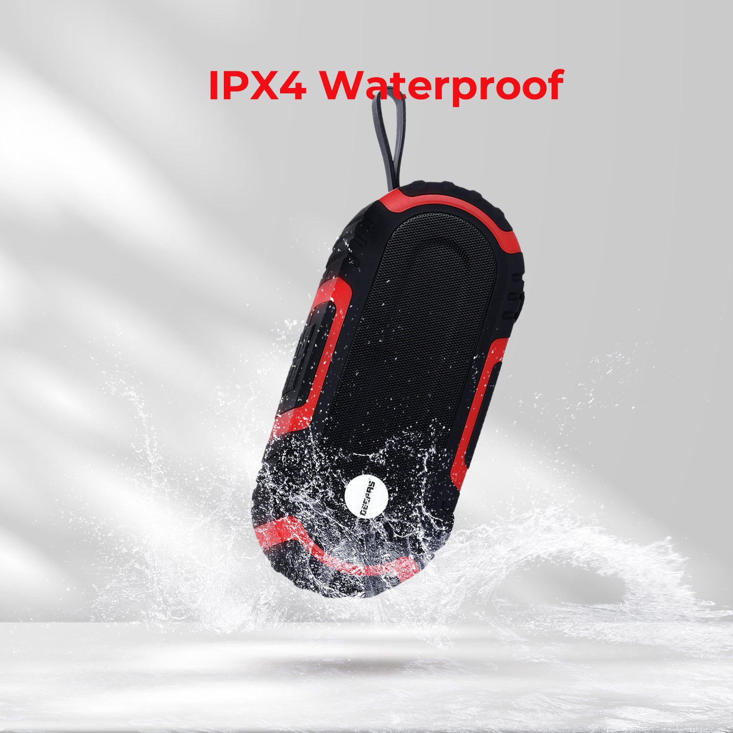 Black and Red Rechargeable 10m Wireless Speaker