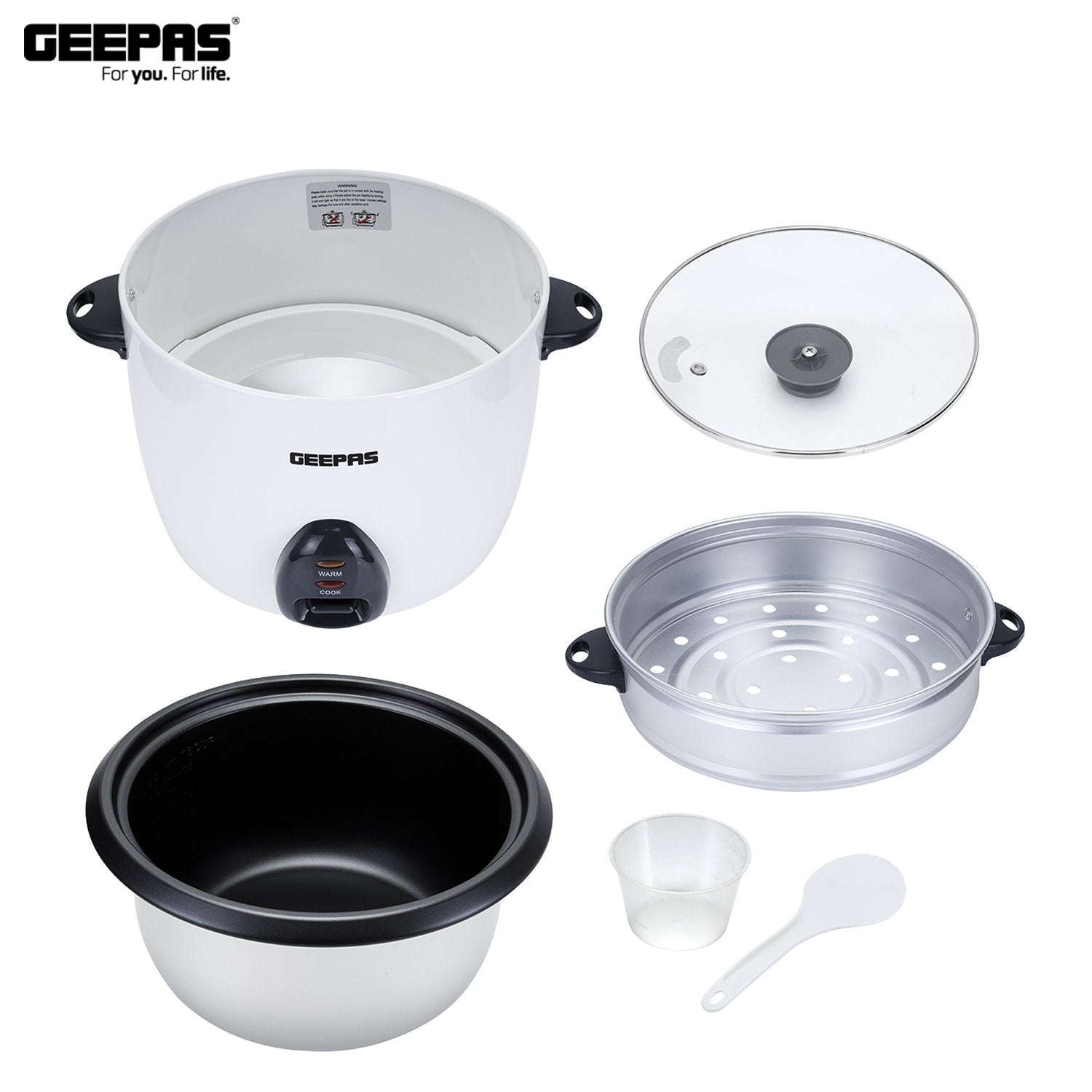 1.5L Rice Cooker with Steamer Rice Cooker Geepas | For you. For life.