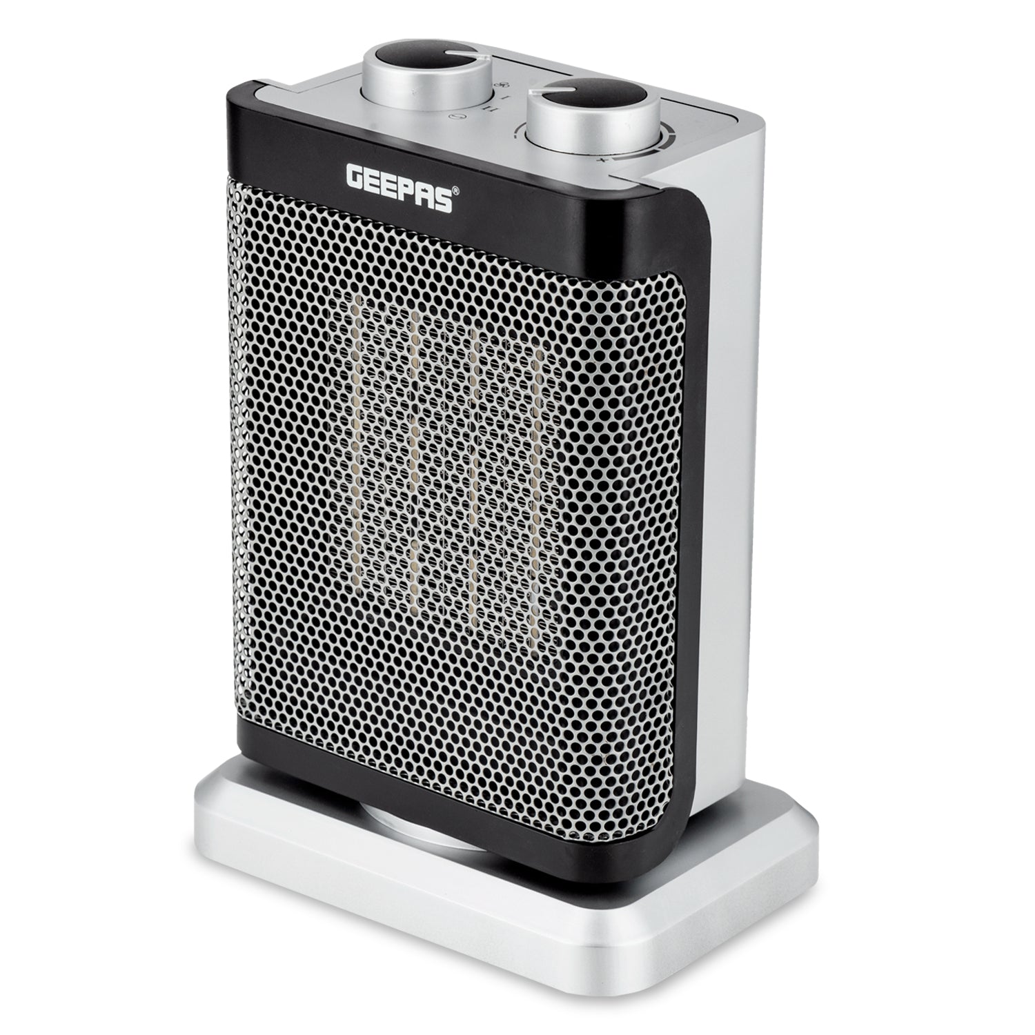Electric Ceramic PTC Fan Heater - Silver Space Heaters Geepas | For you. For life.