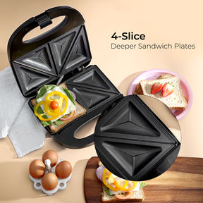 Geepas | For you. For life. Four-Slice Toastie Maker and Sandwich Grill Sandwich Maker