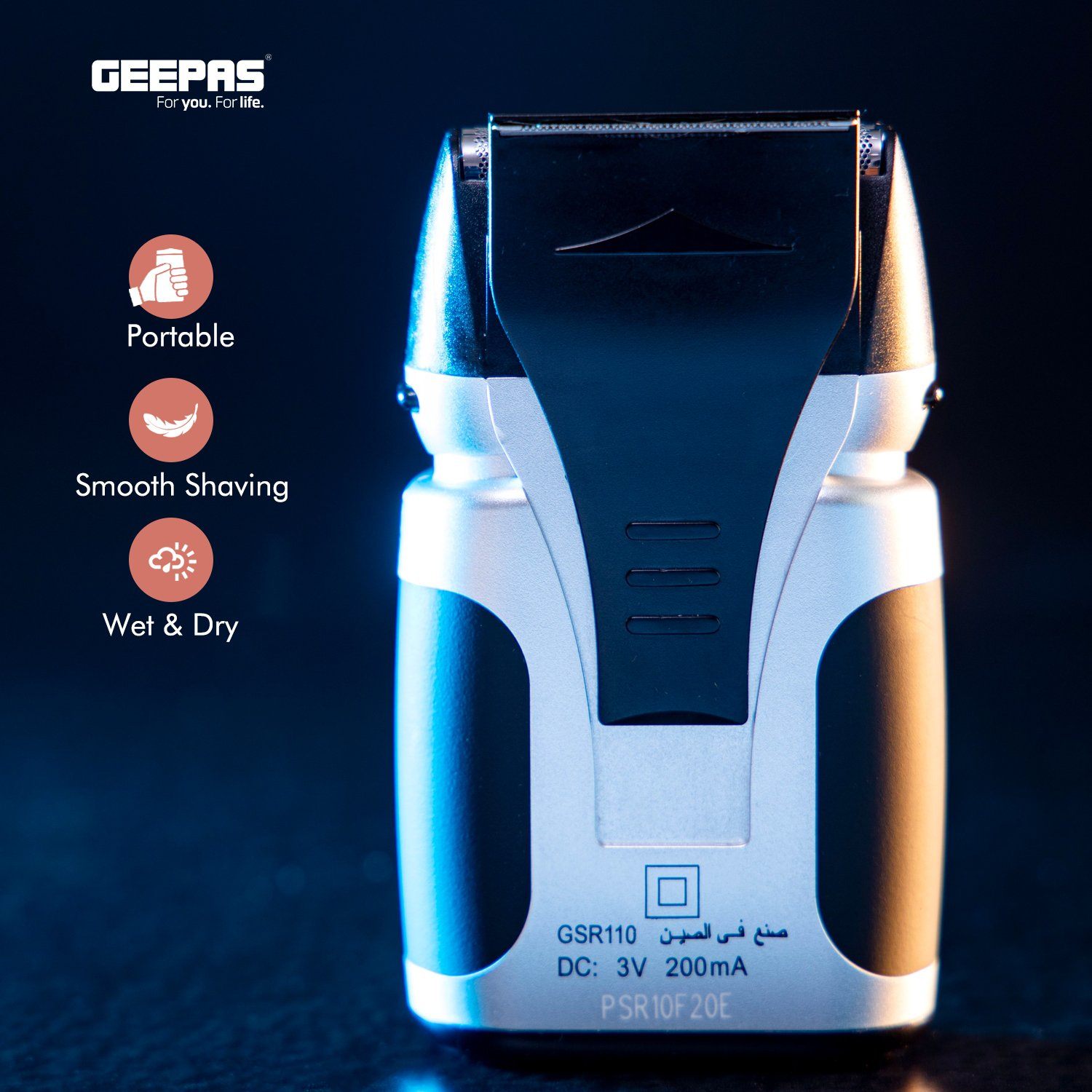 Men’s Electric Foil Shaver | Wet & Dry Electric Razor Shaver Shaver Geepas | For you. For life.