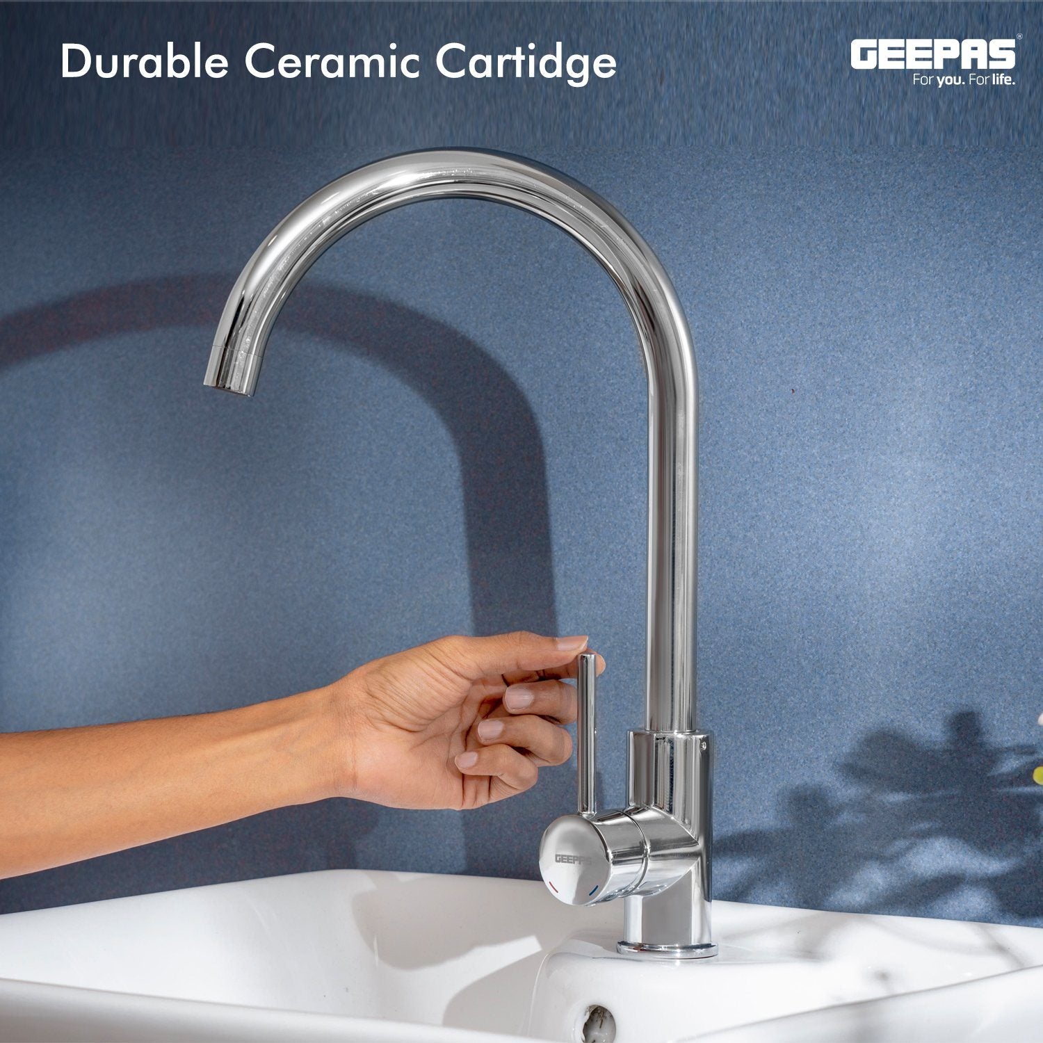 Kitchen Sink Tap Stainless Steel - GSW61010 Kitchen Fixtures Geepas | For you. For life.