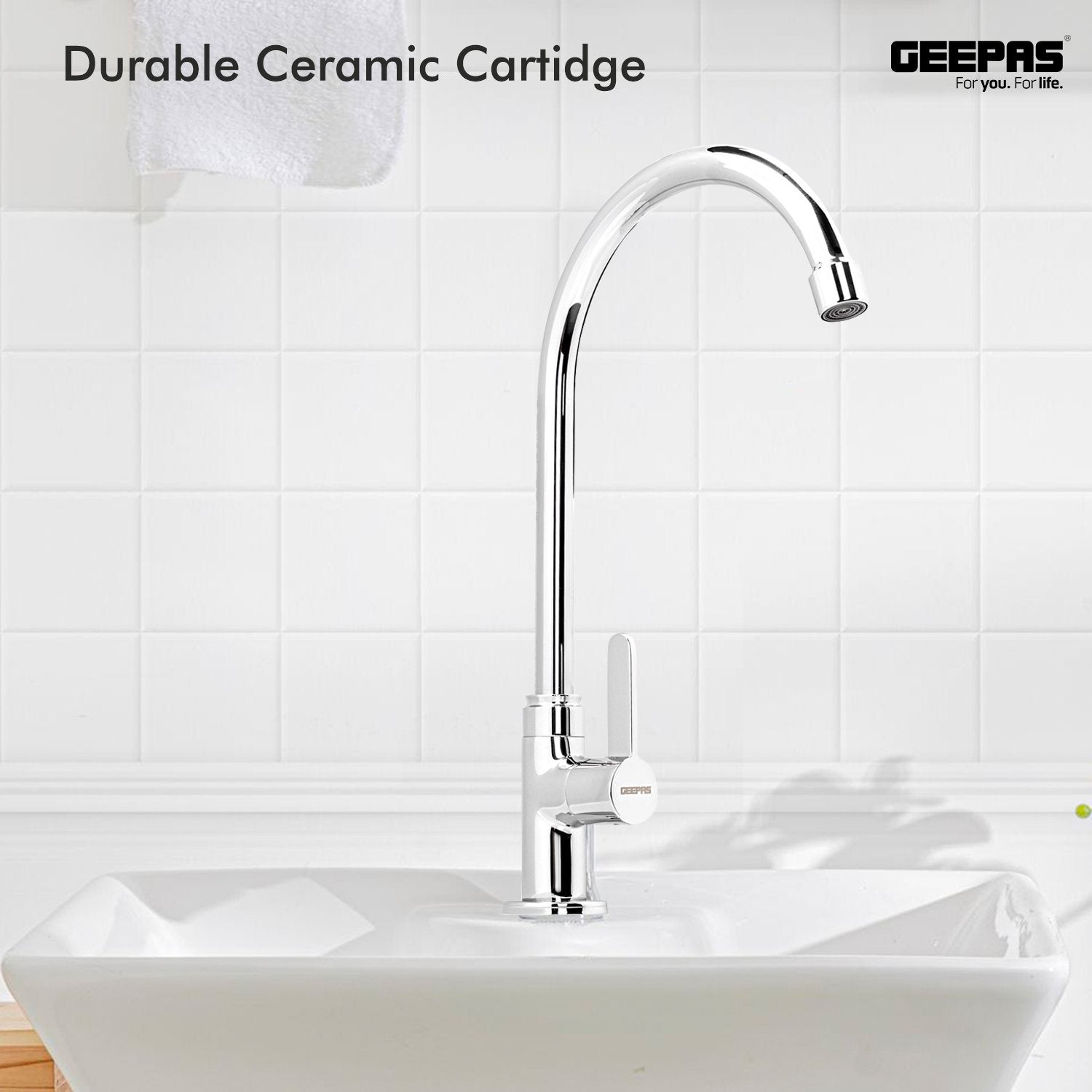 Kitchen Sink Tap Stainless Steel - GSW61012 Kitchen Fixtures Geepas | For you. For life.