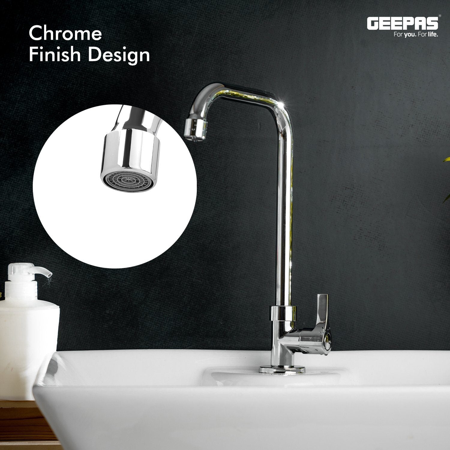 Kitchen Sink Tap Stainless Steel - GSW61017 Kitchen Fixtures Geepas | For you. For life.