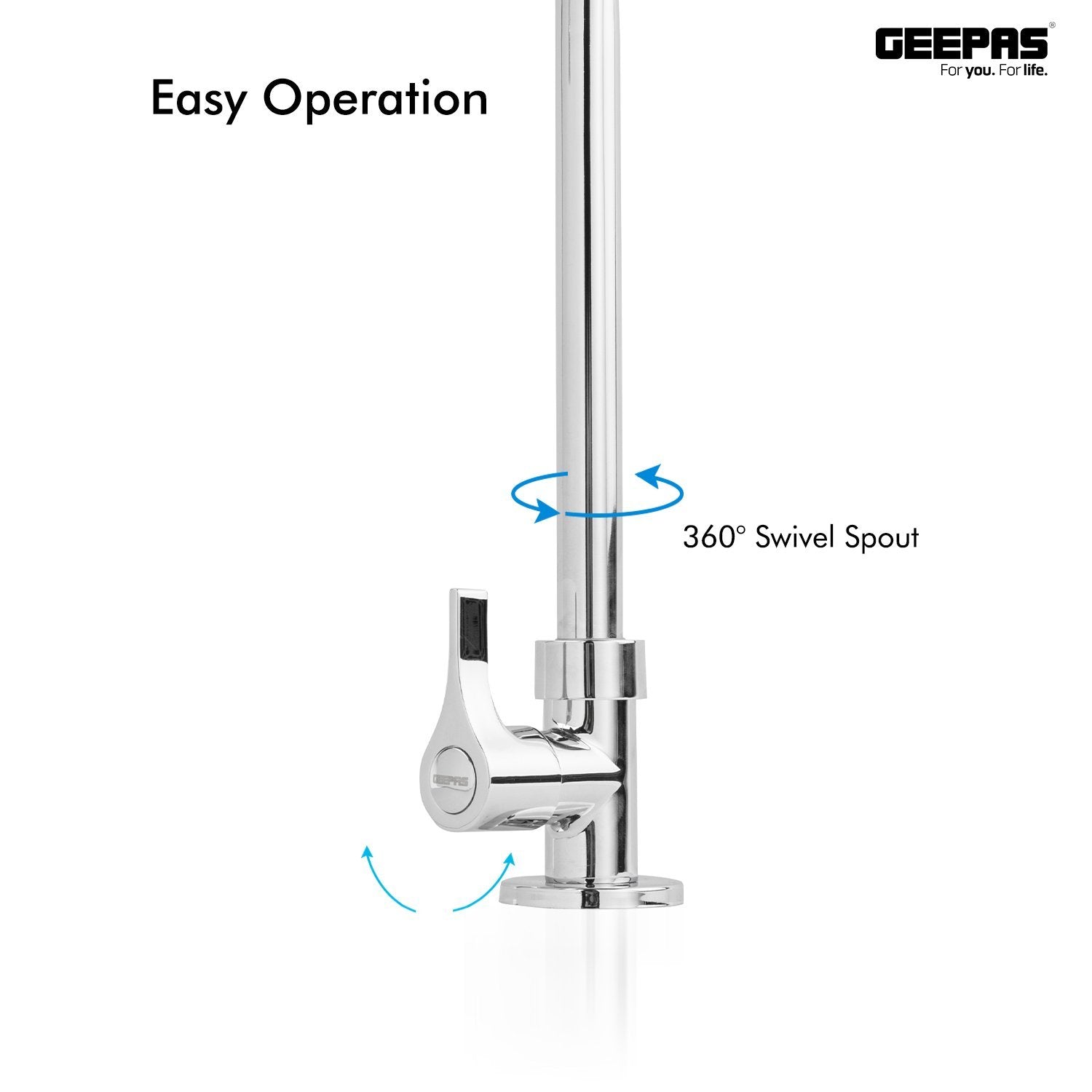 Kitchen Sink Tap Stainless Steel - GSW61017 Kitchen Fixtures Geepas | For you. For life.