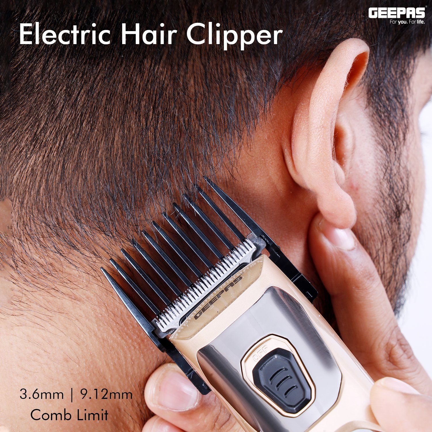 Rechargeable Hair Clipper/Trimmer Shaver Geepas | For you. For life.