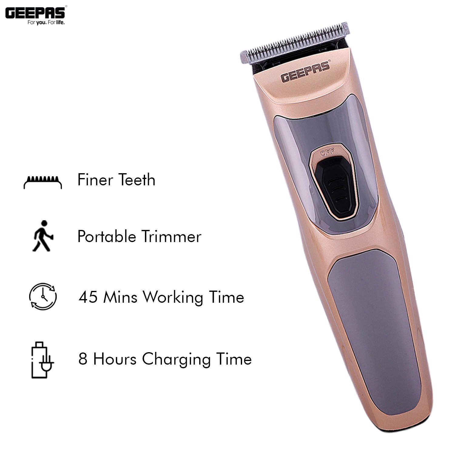 Rechargeable Hair Clipper/Trimmer Shaver Geepas | For you. For life.