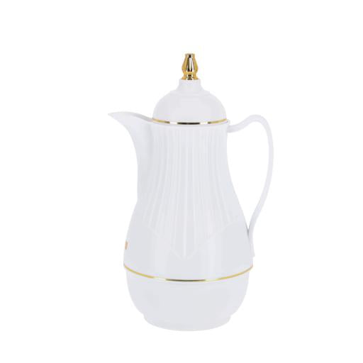 1L White Glass Vacuum Insulated Flask Jug