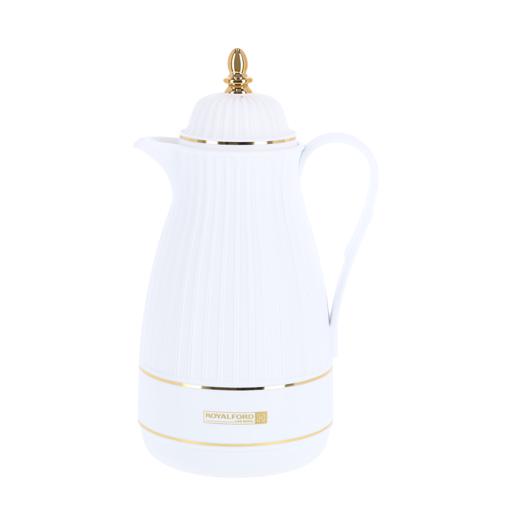 1L White and Gold 'Haya' Vacuum Flask Jug