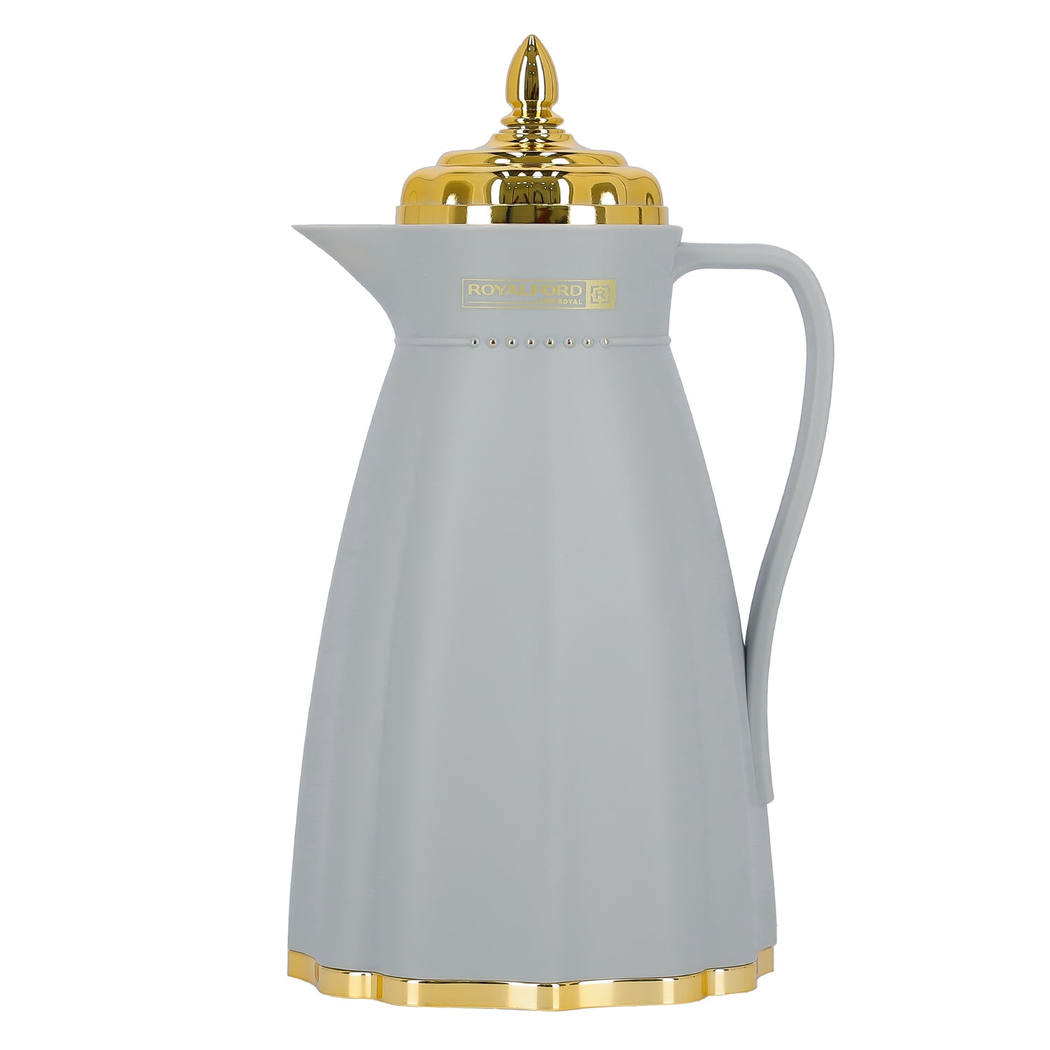 1L Airtight 'Stormy Grey' Glass Thermos Jug Flask