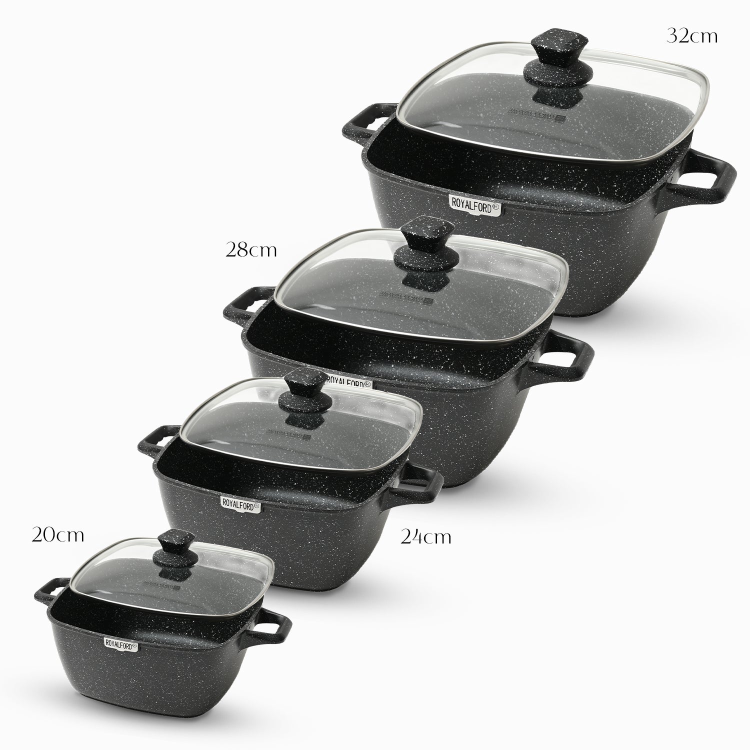 Four Piece Die-Cast Lightweight Aluminium Cookware Set