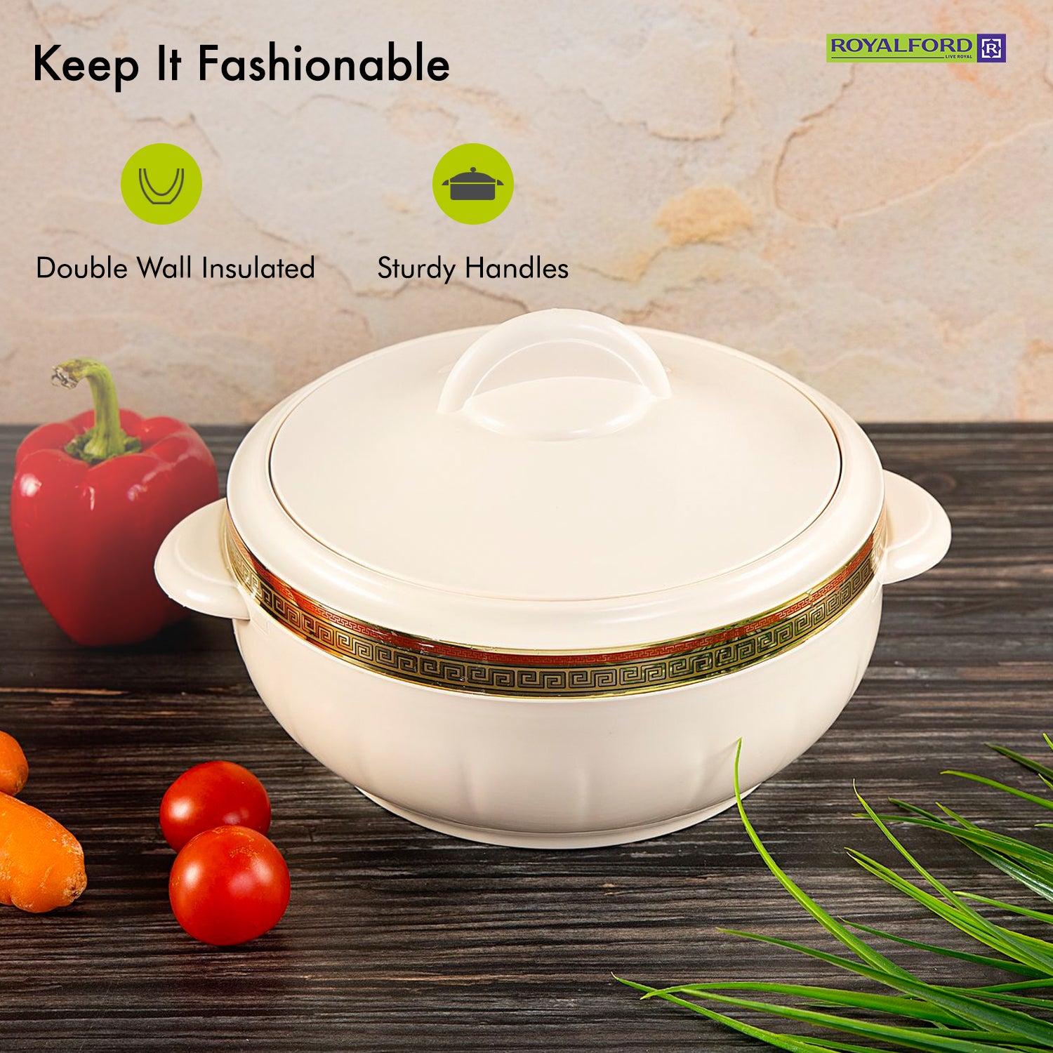 Royalford Hot Pot Insulated Food Warmer & Serving Dish By Royalford