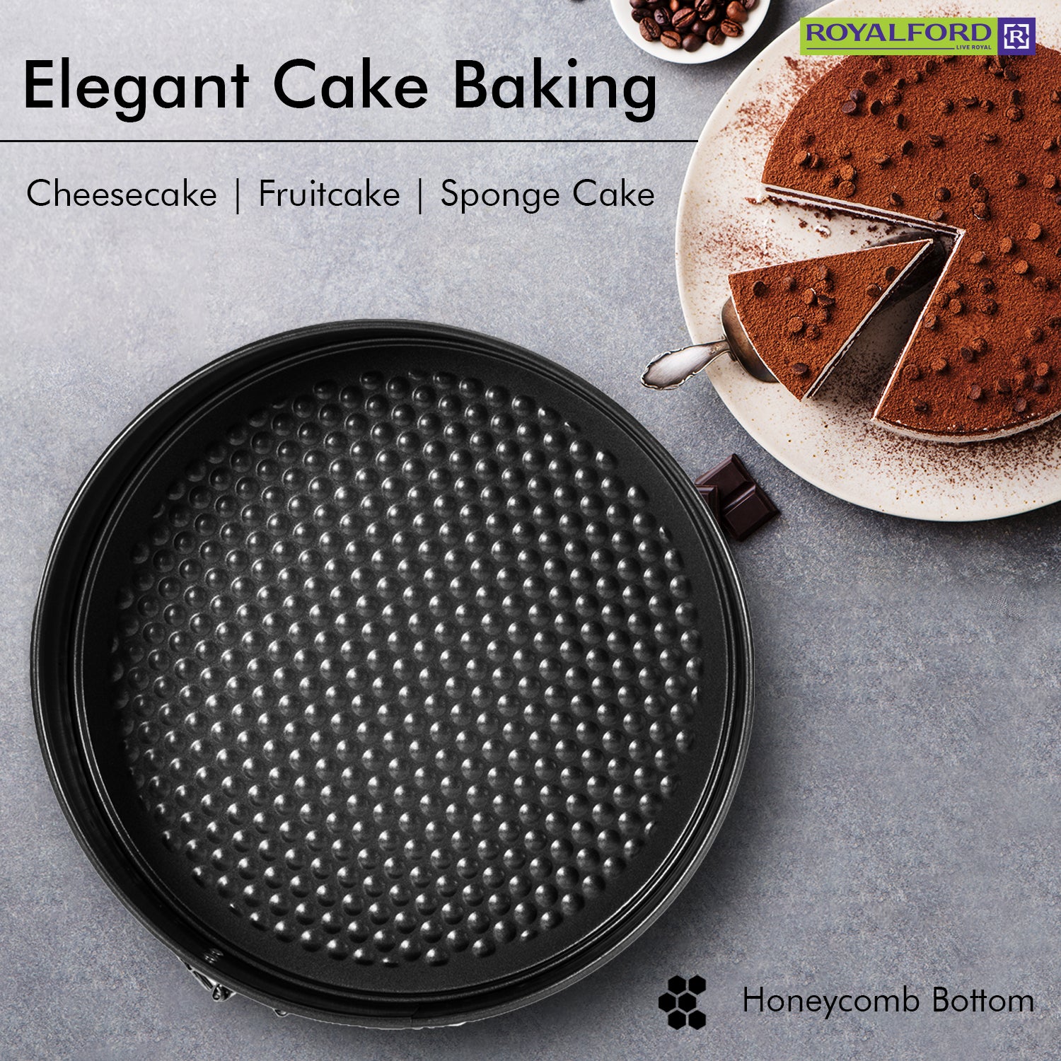 Royalford Royalford Round Non-Stick Spring Form Baking Tin