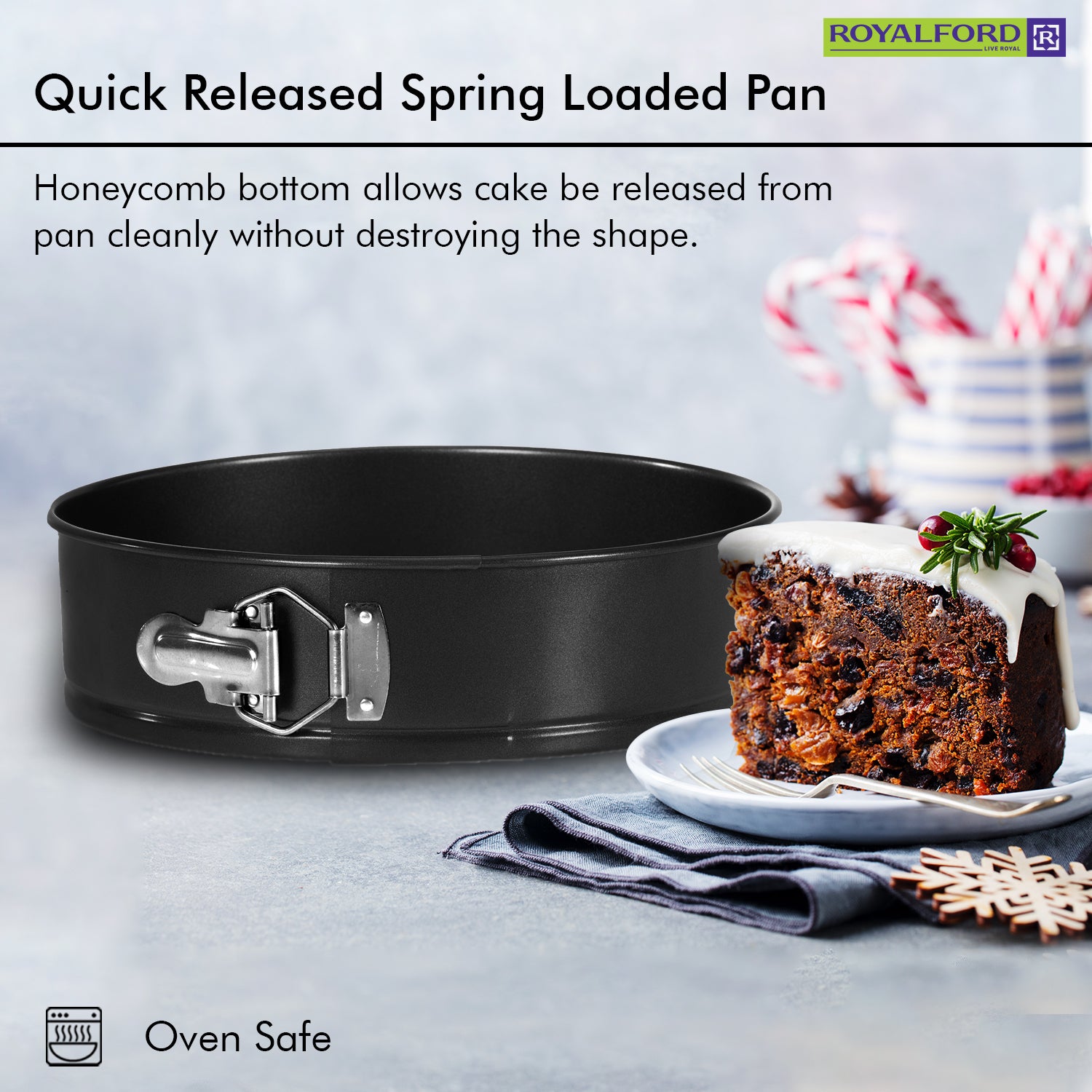 Royalford Royalford Round Non-Stick Spring Form Baking Tin