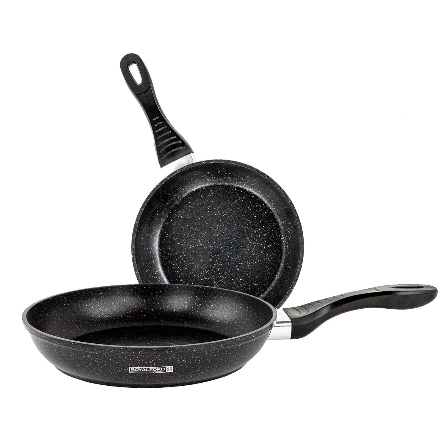 Marble Black Frying Pan Set (2 Piece) By Royalford Royalford
