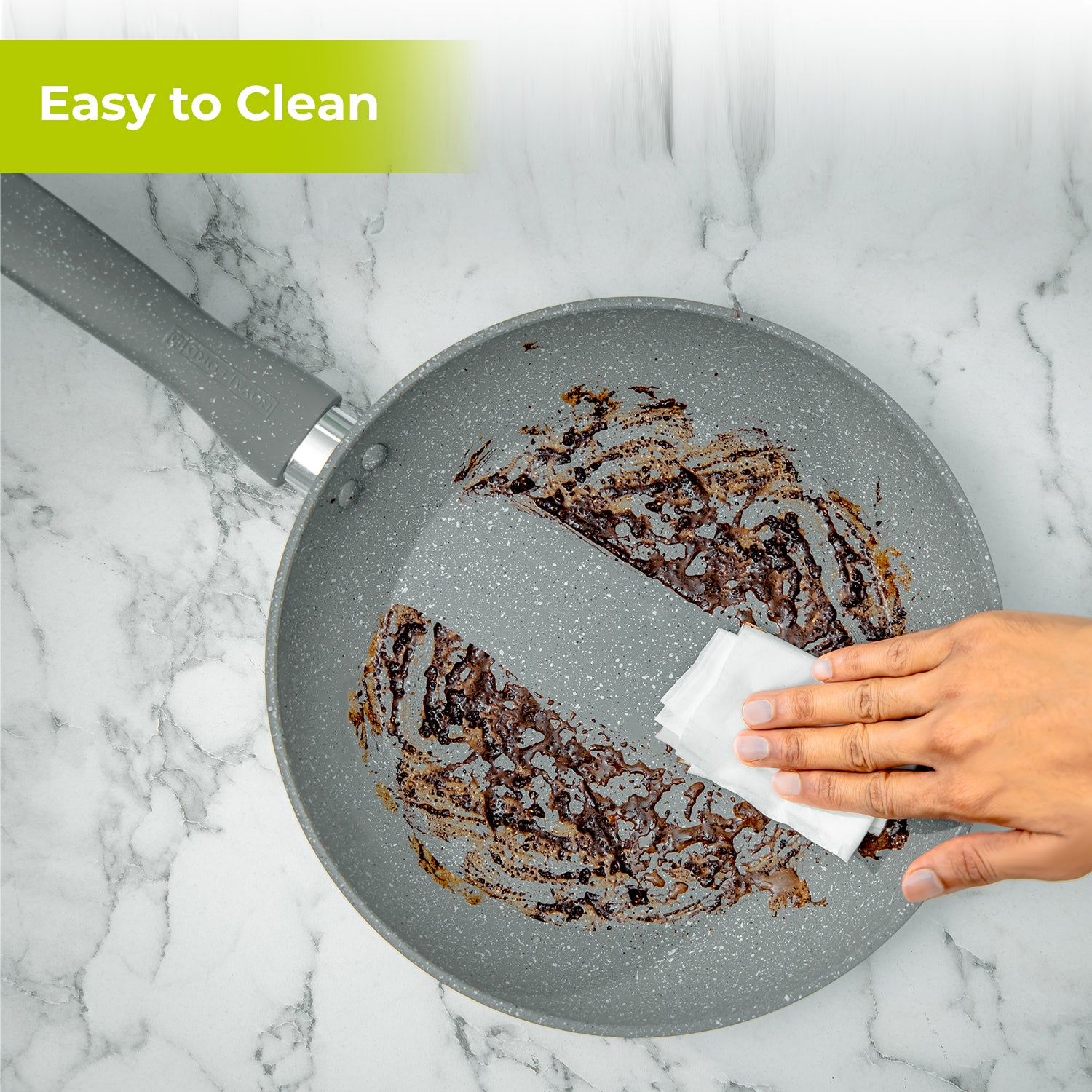 28cm Granite-Coated Non-Stick All-Purpose Frying Pan With Lid