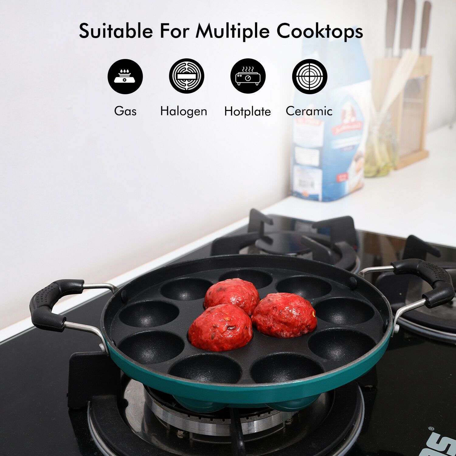 Appam Pancake Aebleskiver Frying Pan By Royalford Royalford