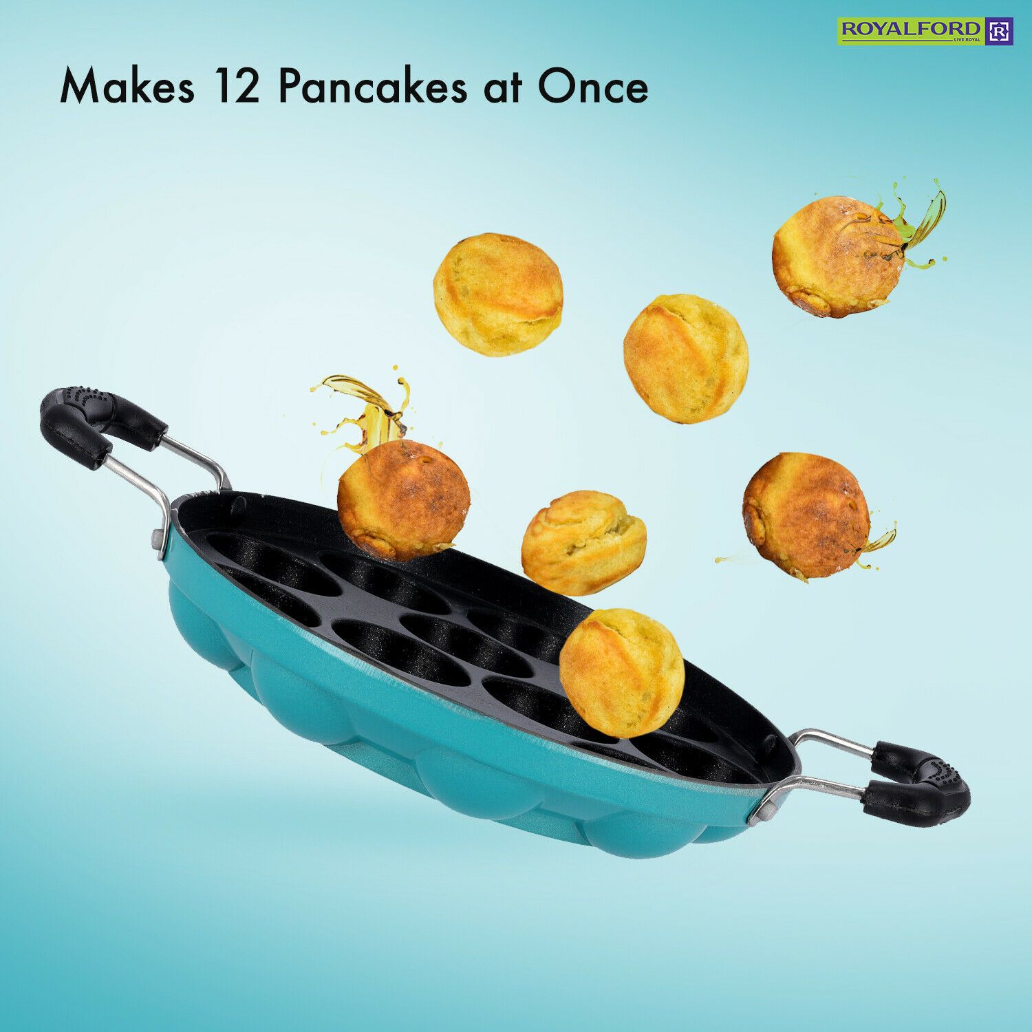Appam Pancake Aebleskiver Frying Pan By Royalford Royalford