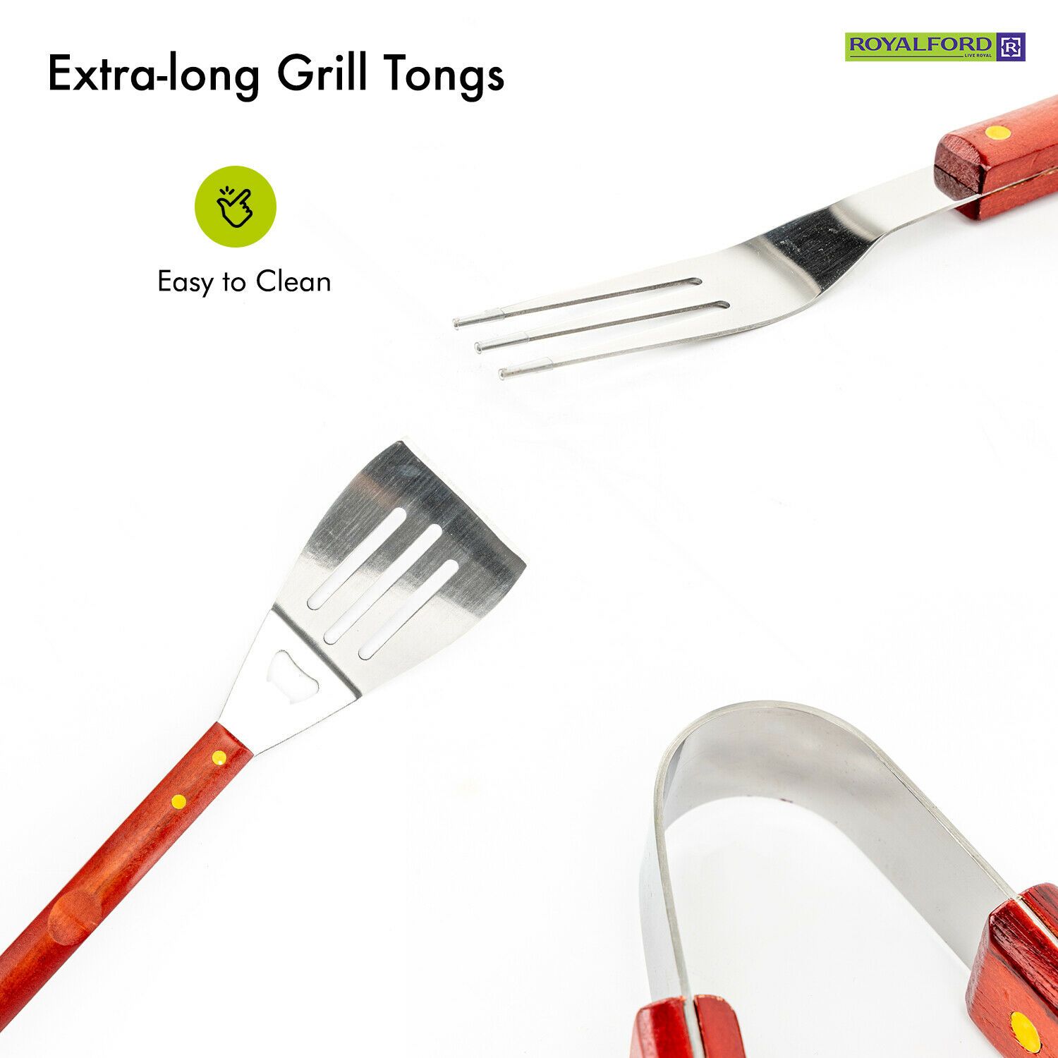 BBQ Stainless Steel Barbeque Utensils Grill Tool Set By Royalford Royalford