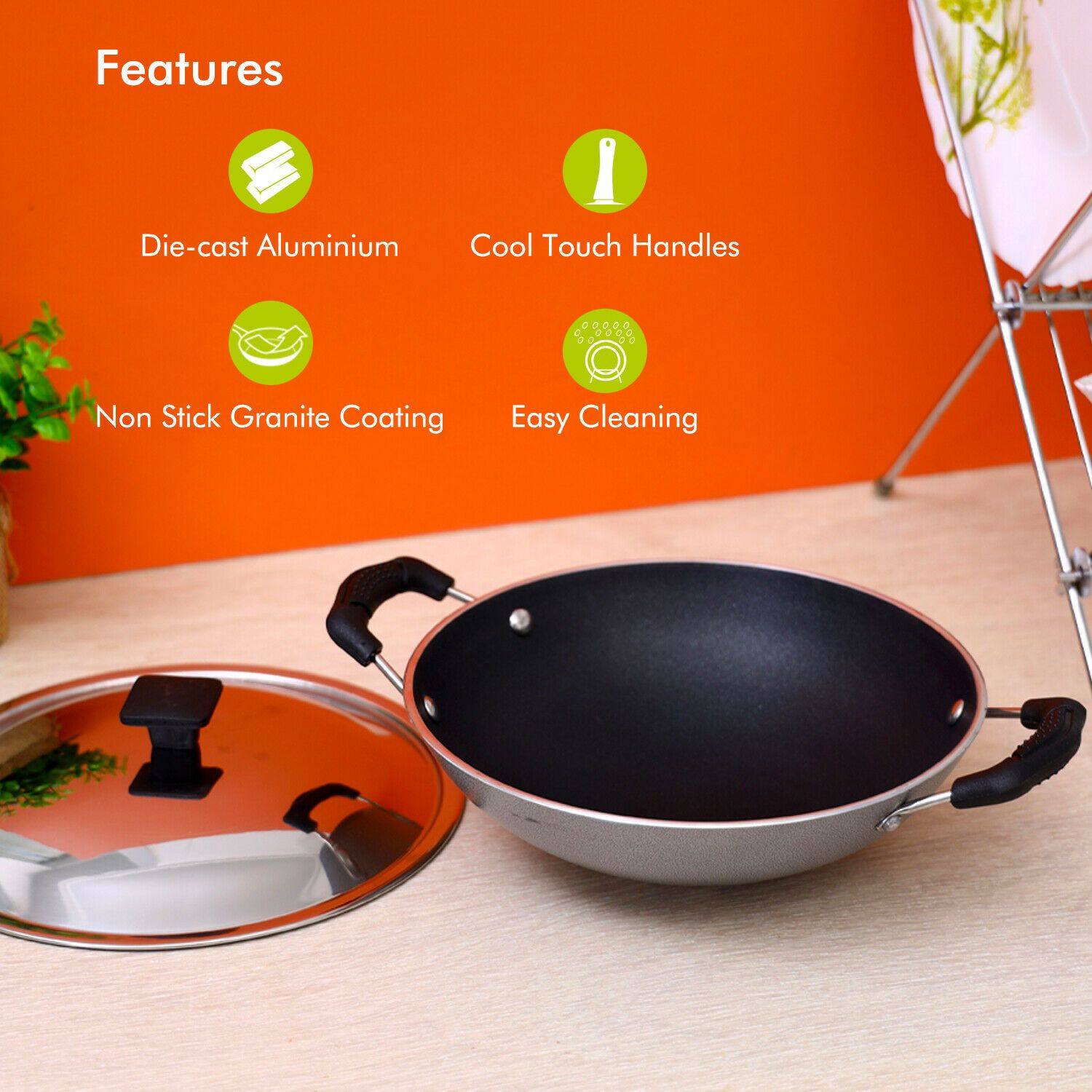 Appachatty Deep Appam Pan With Lid By Royalford Royalford