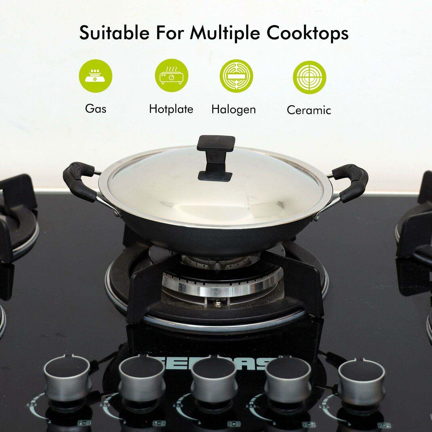 Appachatty Deep Appam Pan With Lid By Royalford Royalford