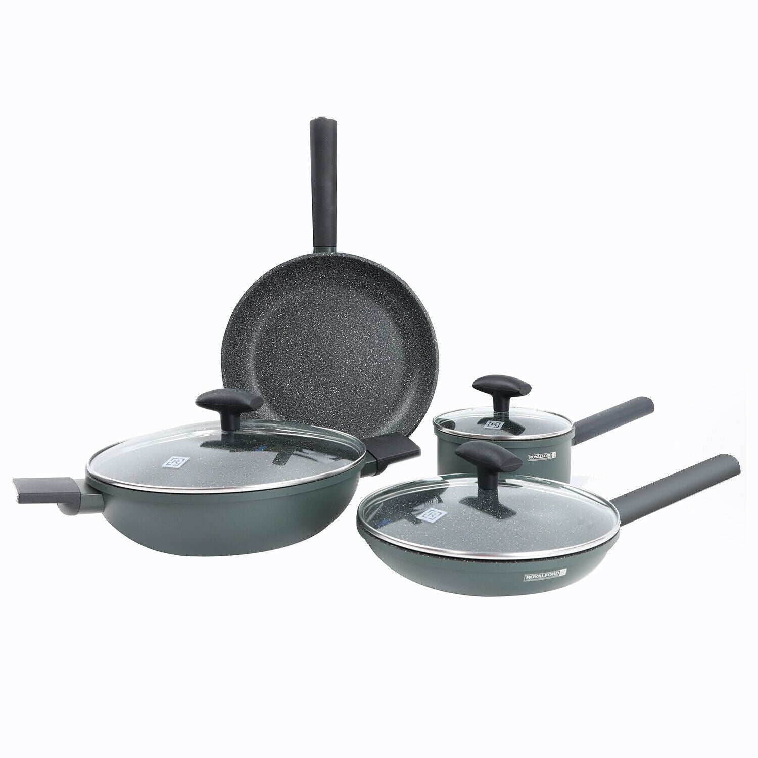 Four Piece Granite Coated Aluminium Cookware Set Royalford Royalford
