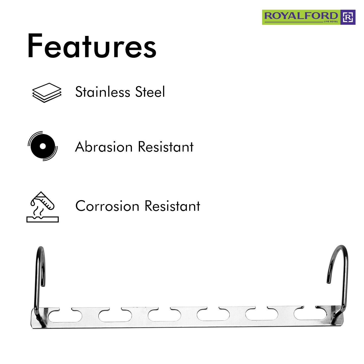 Magic Metal Wardrobe Organizer Hook By Royalford Royalford