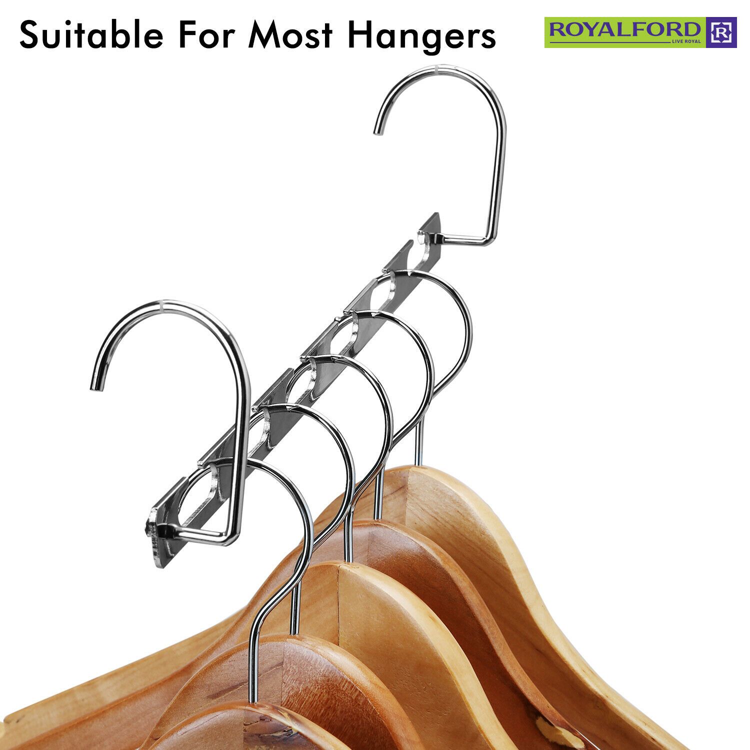 Magic Metal Wardrobe Organizer Hook By Royalford Royalford