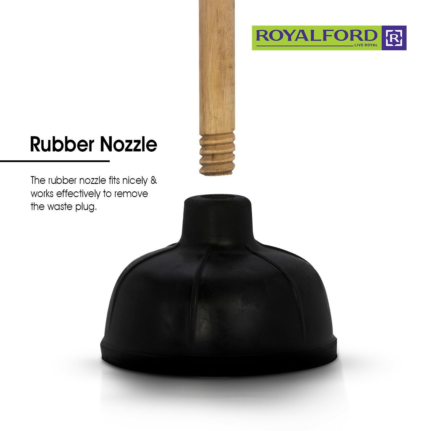 Royalford - Instant Toilet Air Plunger Royalford
