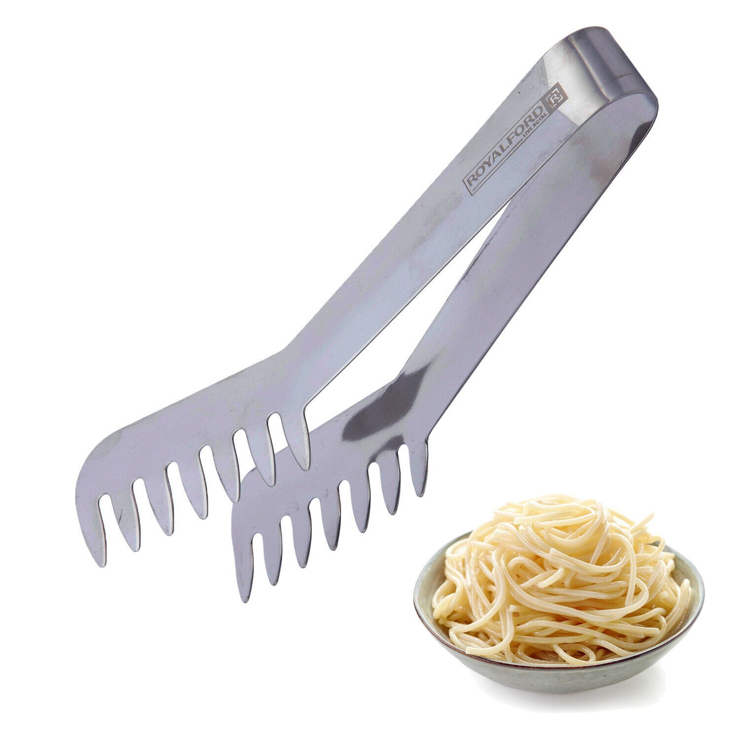 Stainless Steel Serving Tongs By Royalford Royalford