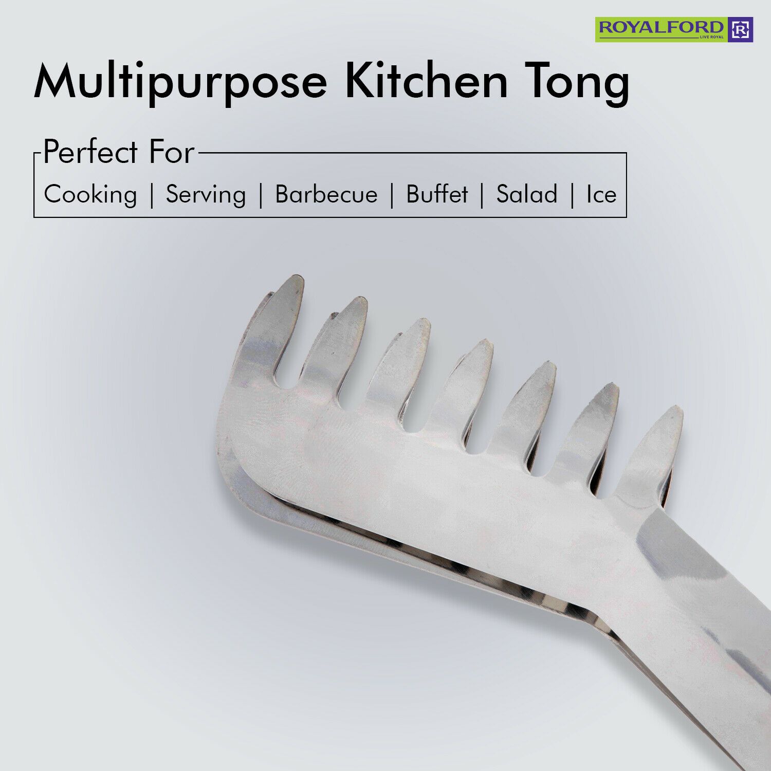 Stainless Steel Serving Tongs By Royalford Royalford