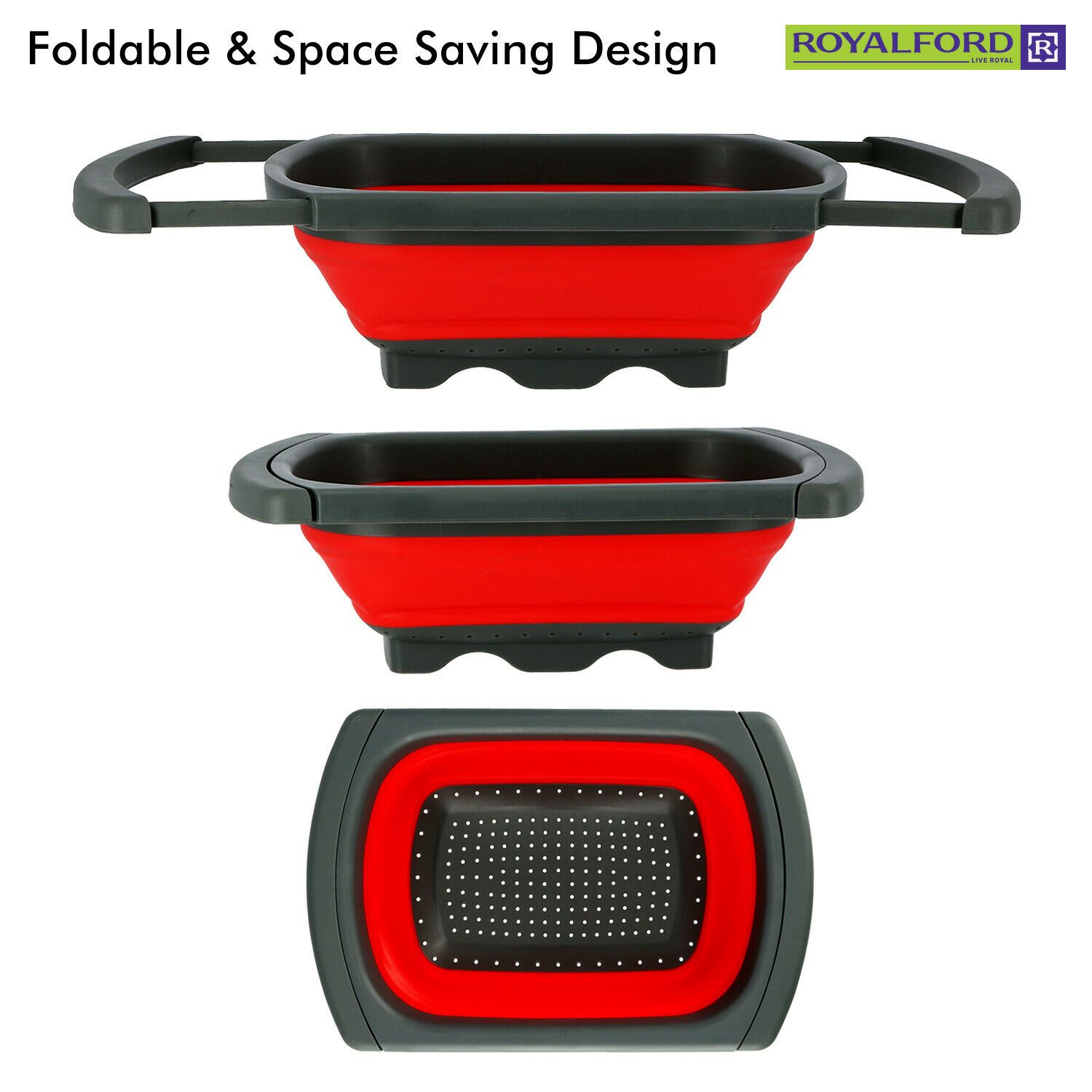 Royalford - Collapsible Folding Strainer Basket Royalford