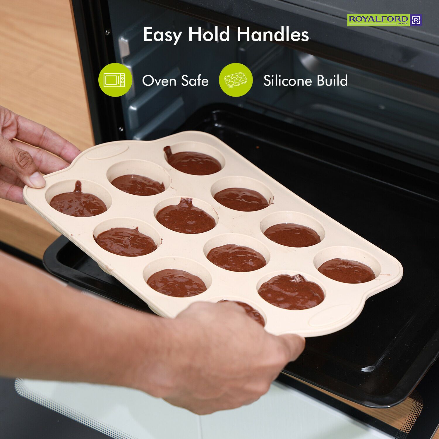 Royalford 12 Cup Silicone Baking Mould Royalford