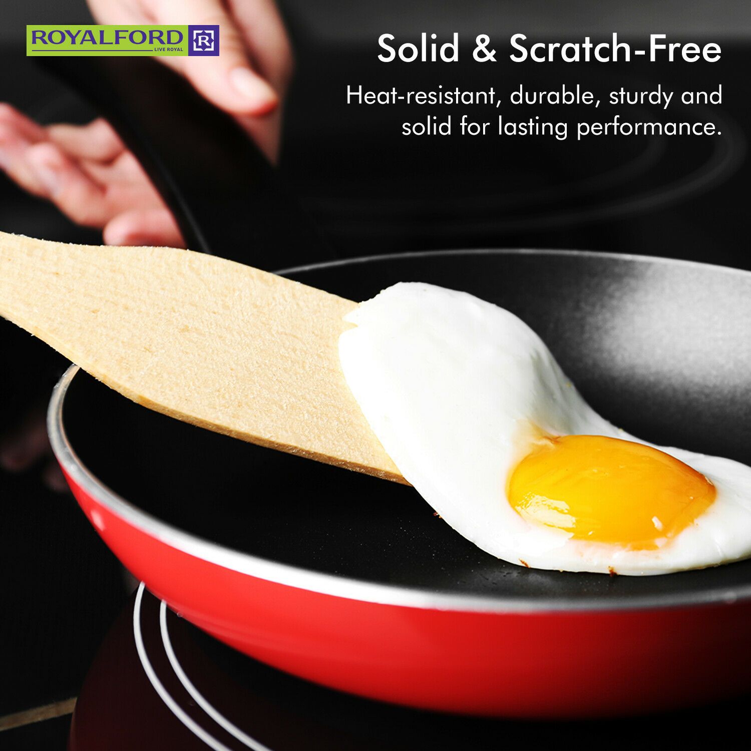 Royalford | Wooden Bamboo Kitchen Utensil Set Royalford