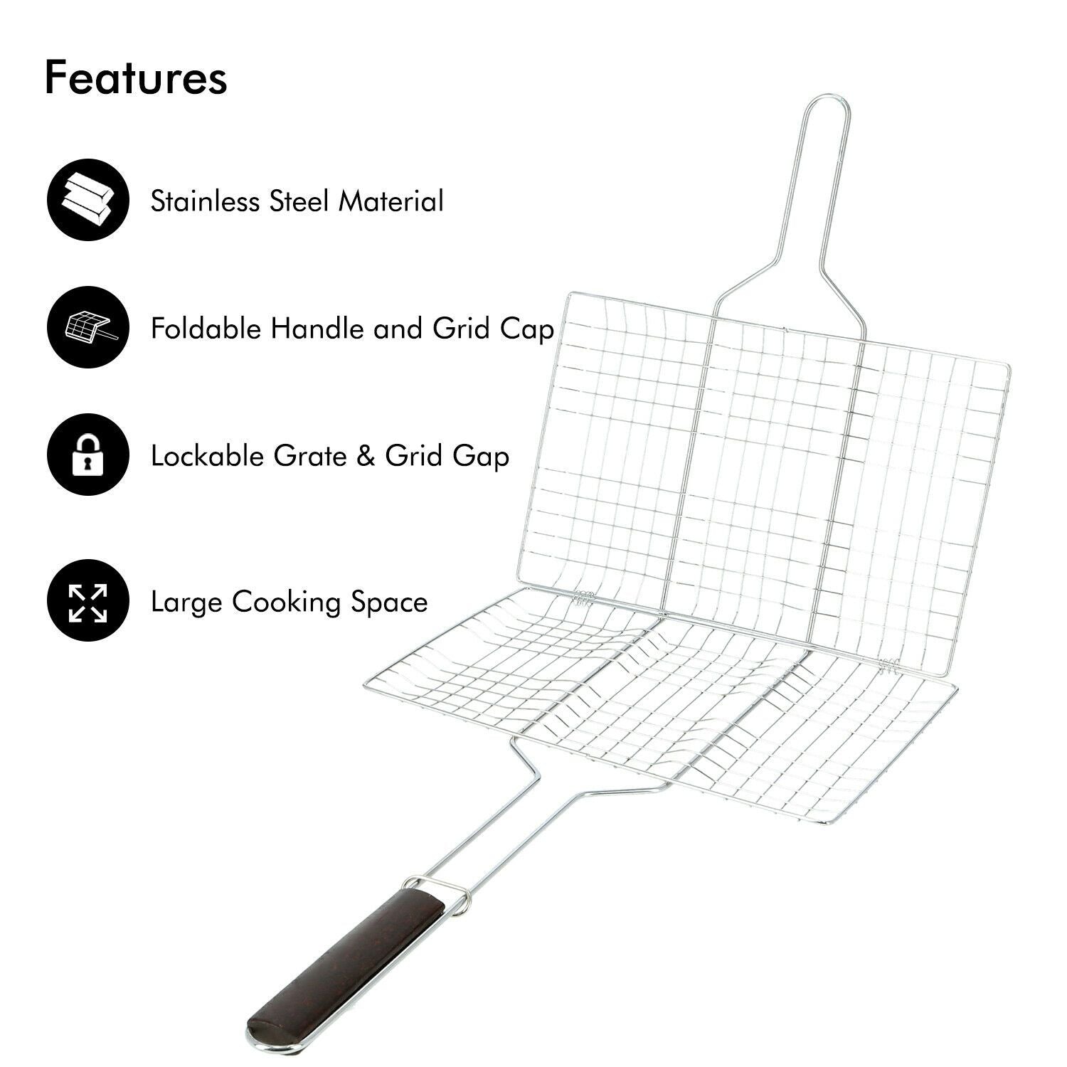 BBQ Meat & Fish Grilling Basket Royalford