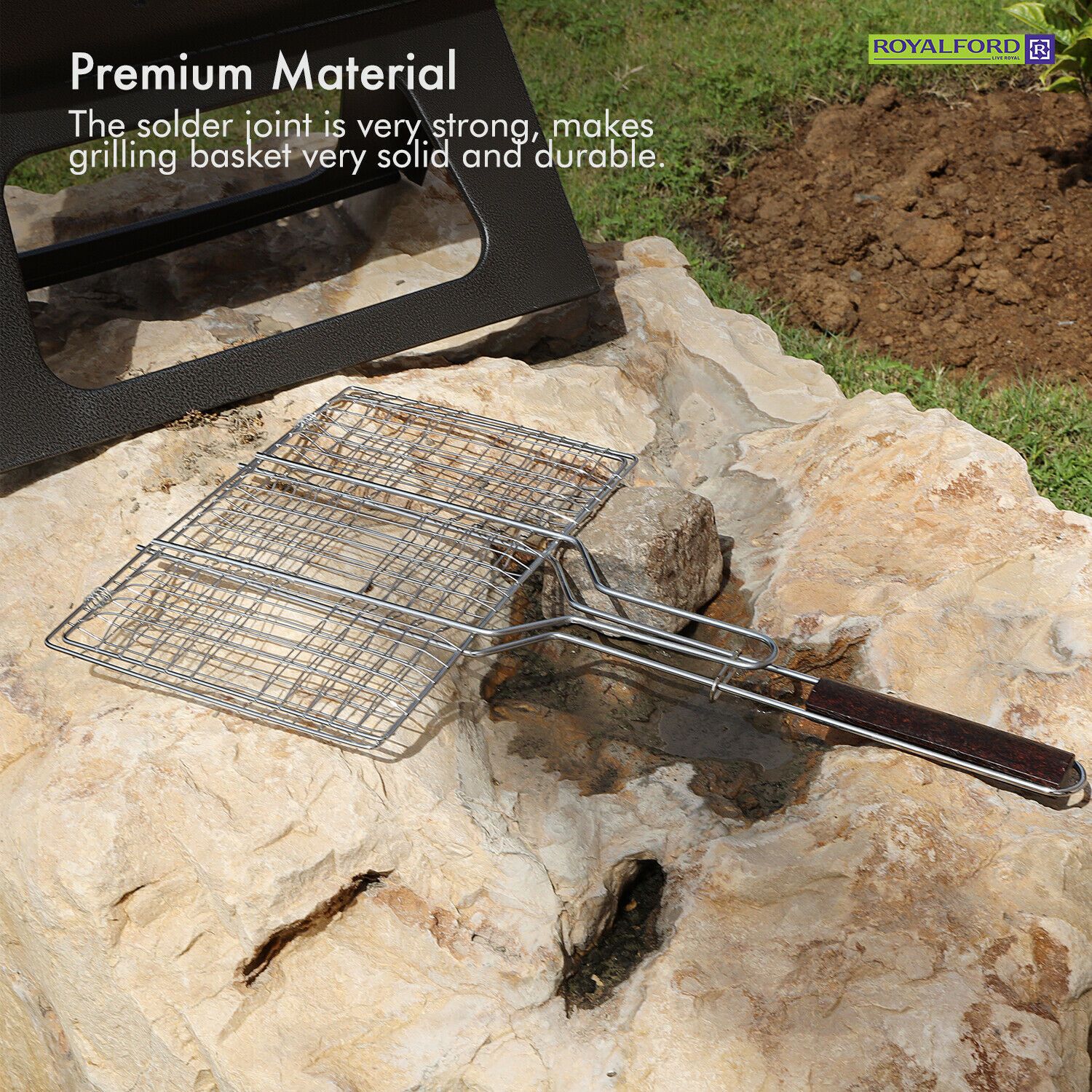 BBQ Meat & Fish Grilling Basket Royalford