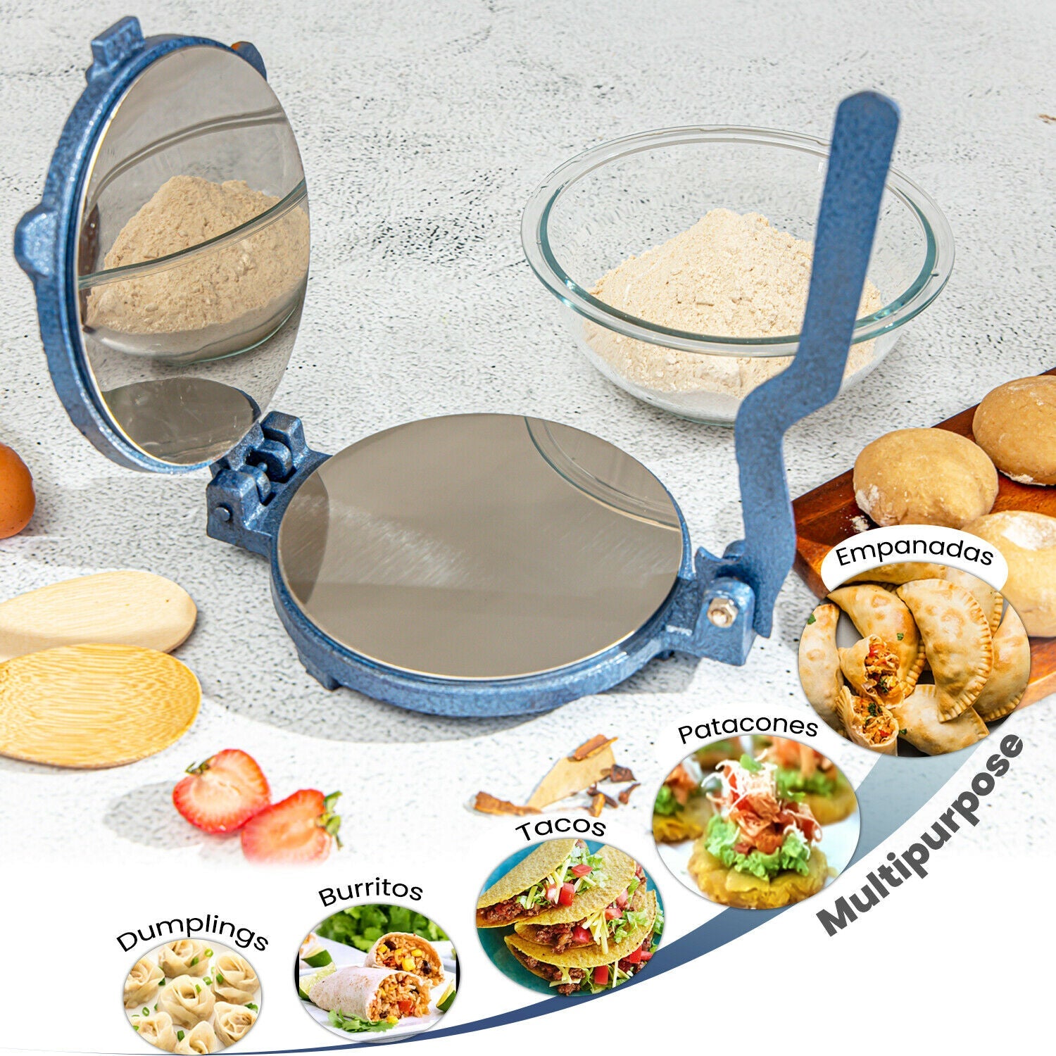 Cast Iron Vintage Chapati Maker & Tortilla Press Royalford