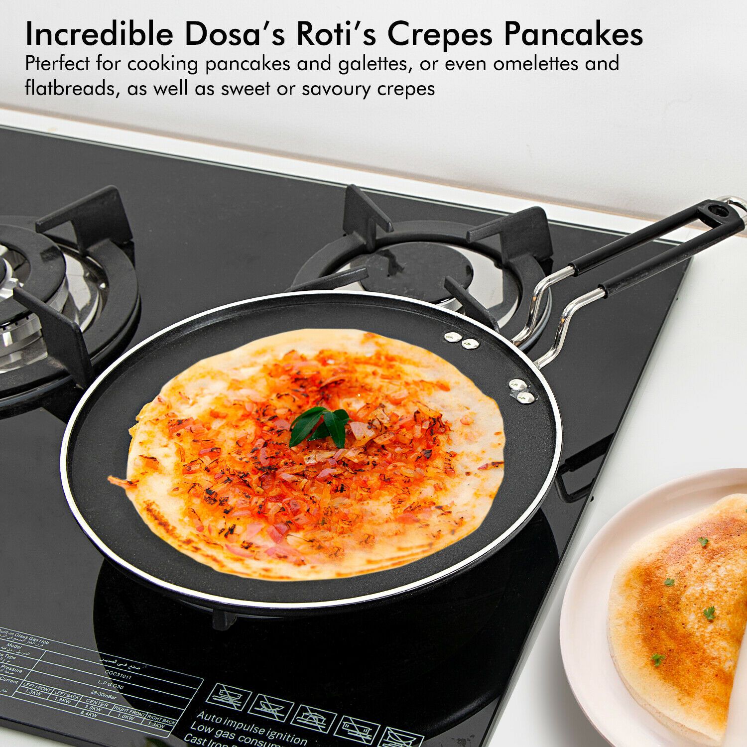 Aluminium Pancake & Tortilla Pan (27cm) Other Kitchen Royalford