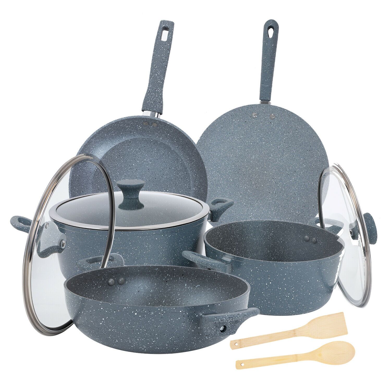 Seven Piece Non-Stick Granite Cookware Set by Royalford Royalford