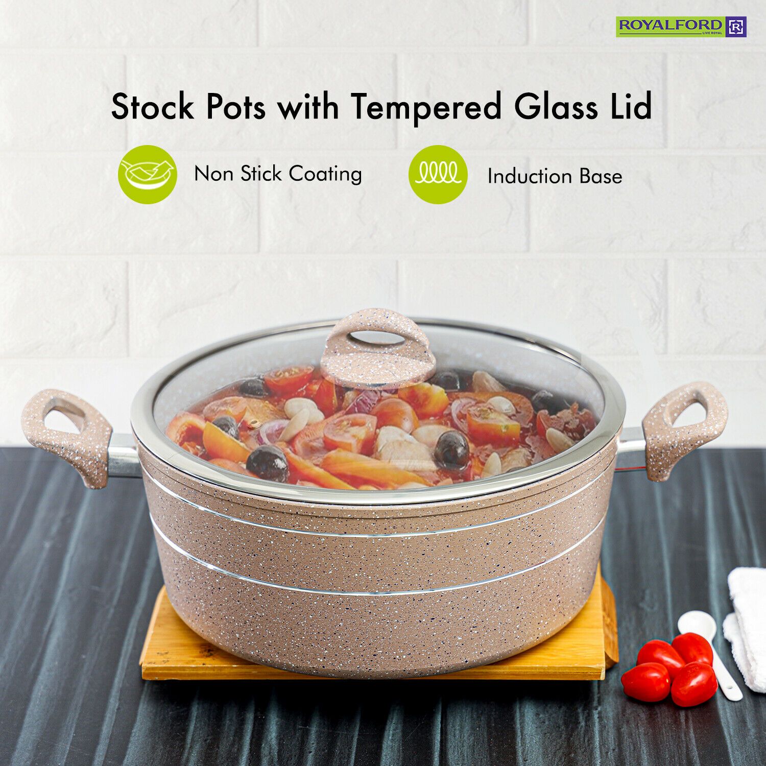 Five Piece Forged Aluminium Cookware Set Cookware Sets Royalford