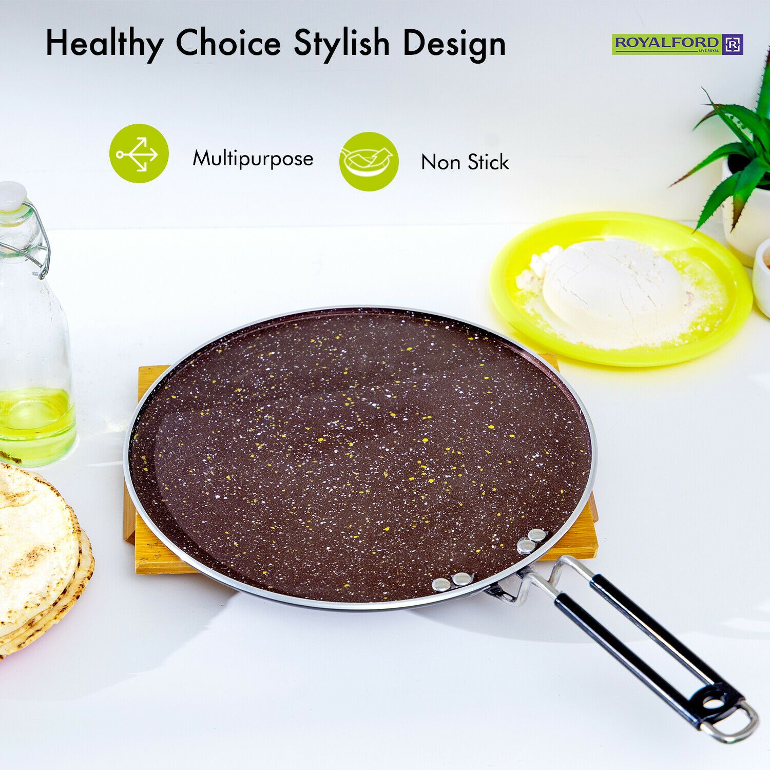 Non-Stick Crepe, Chapati and Roti Maker Pan by Royalford Royalford