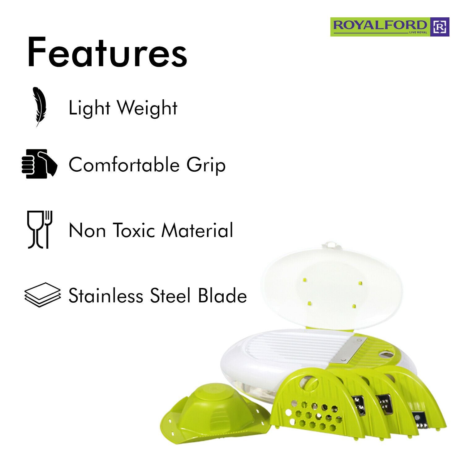 Royalford 7-In-1 Food Slicer & Chopper Royalford