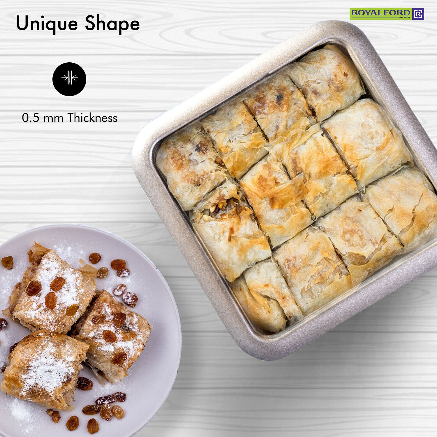 Square Baking Cake Tin Royalford